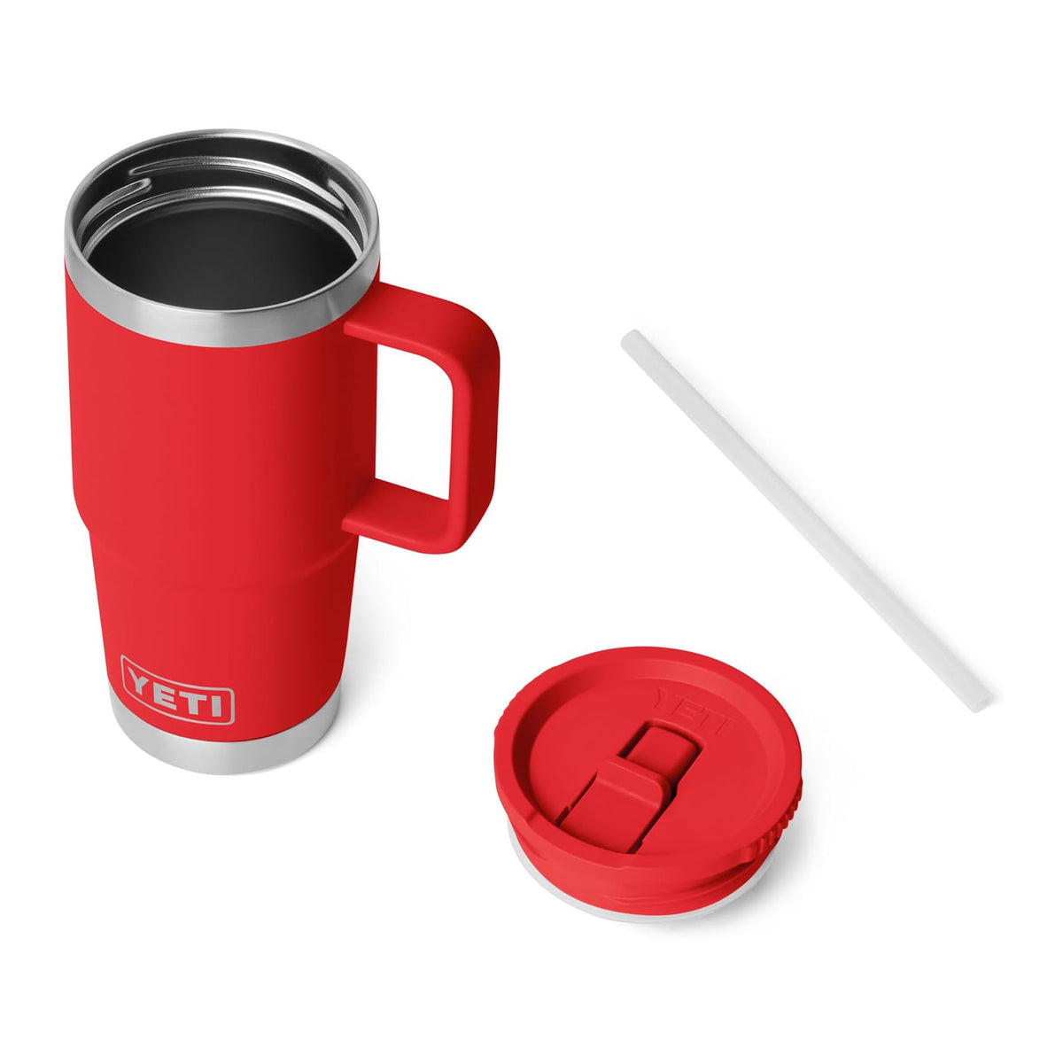 Rambler 20 Oz (590 ml) Travel Straw Mug, Rescue red