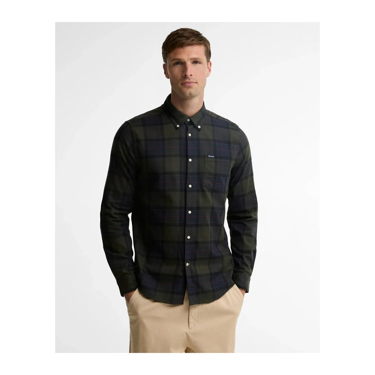 Fortrose Tailored Tartan Shirt, Shadow Classic