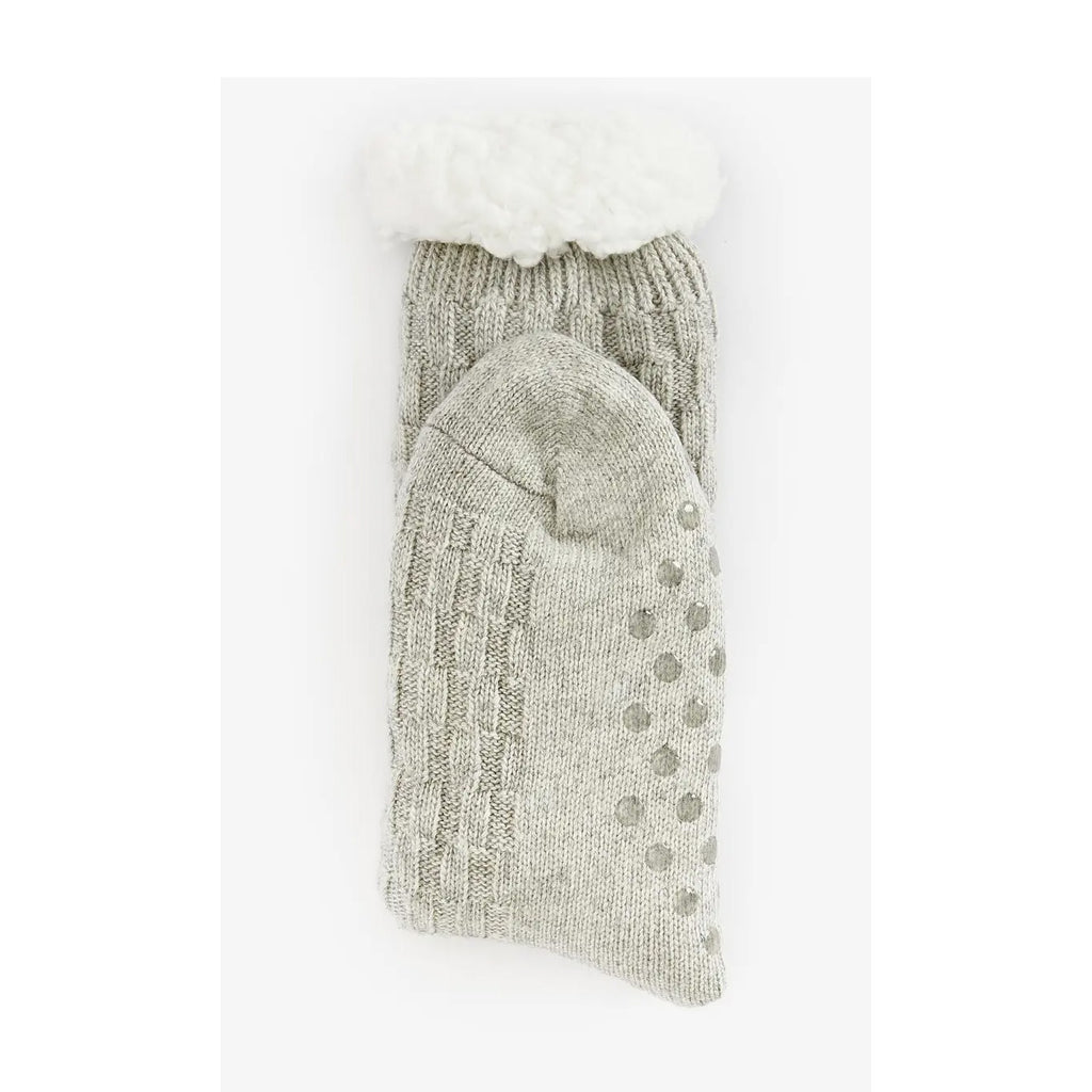 Cable Knit Lounge Socks-2
