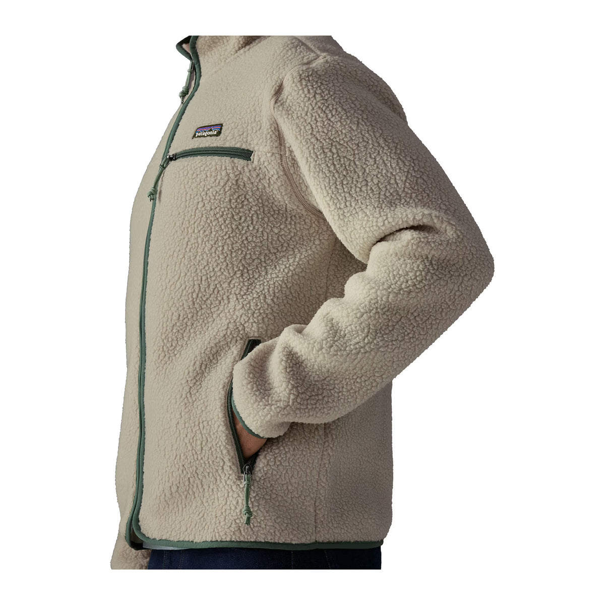 Retro Pile Jacket M, Pelican Canopy Green