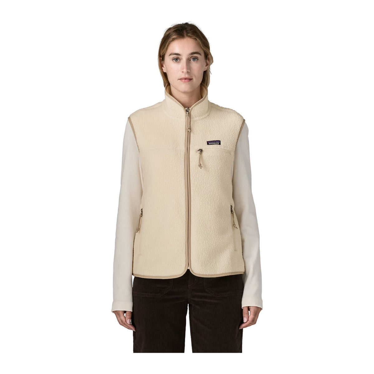 W's Retro Pile Vest, Natural
