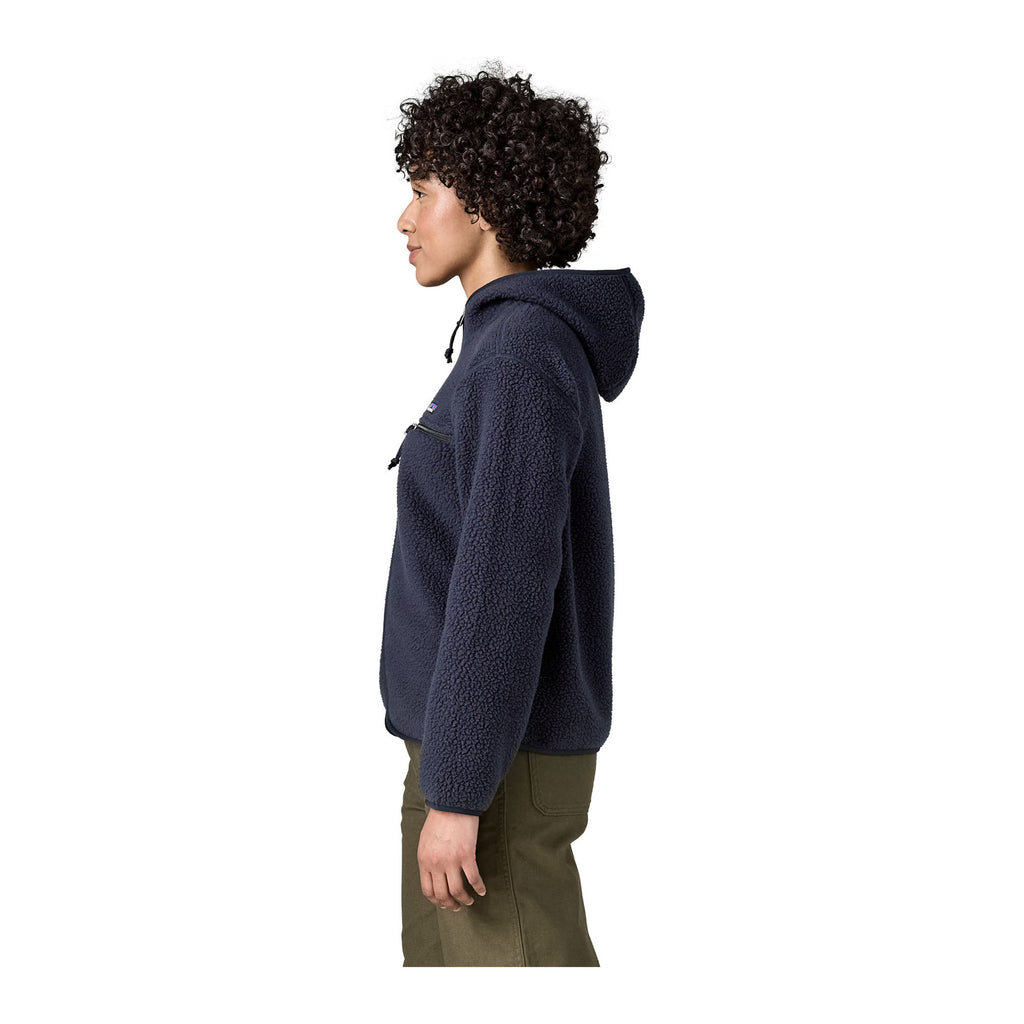 W's Retro Pile Hoody, Sunken Blue
