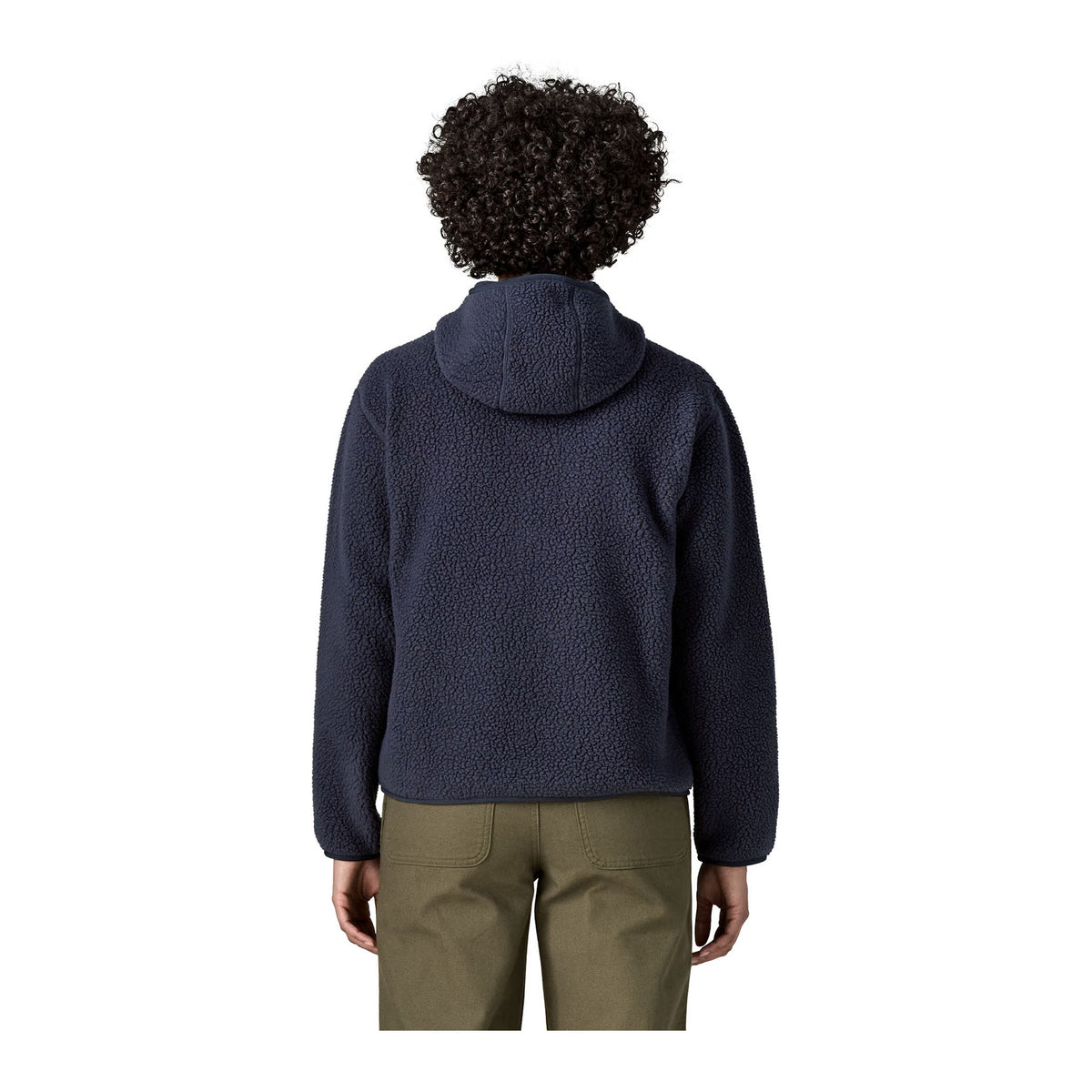 W's Retro Pile Hoody, Sunken Blue