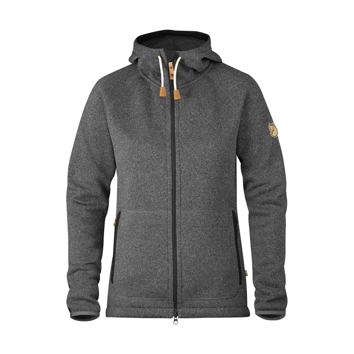 Övik Fleece Hoodie W, Dark grey