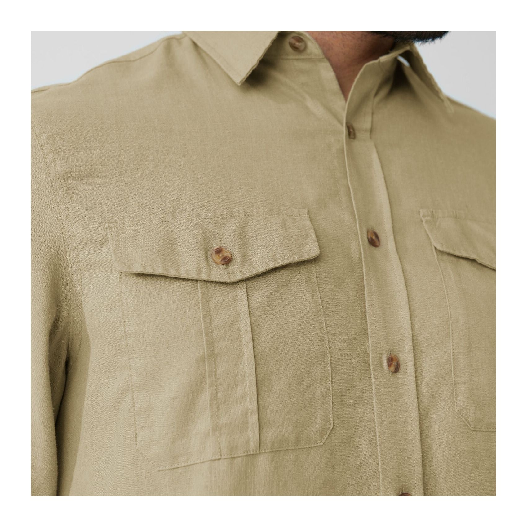Övik Travel Shirt LS M, Green
