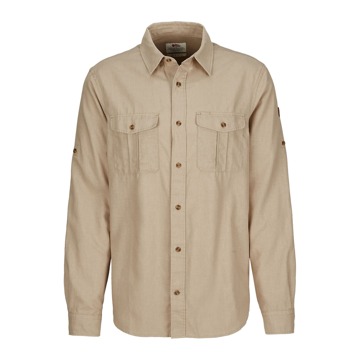 Övik Travel Shirt LS M, Sand stone