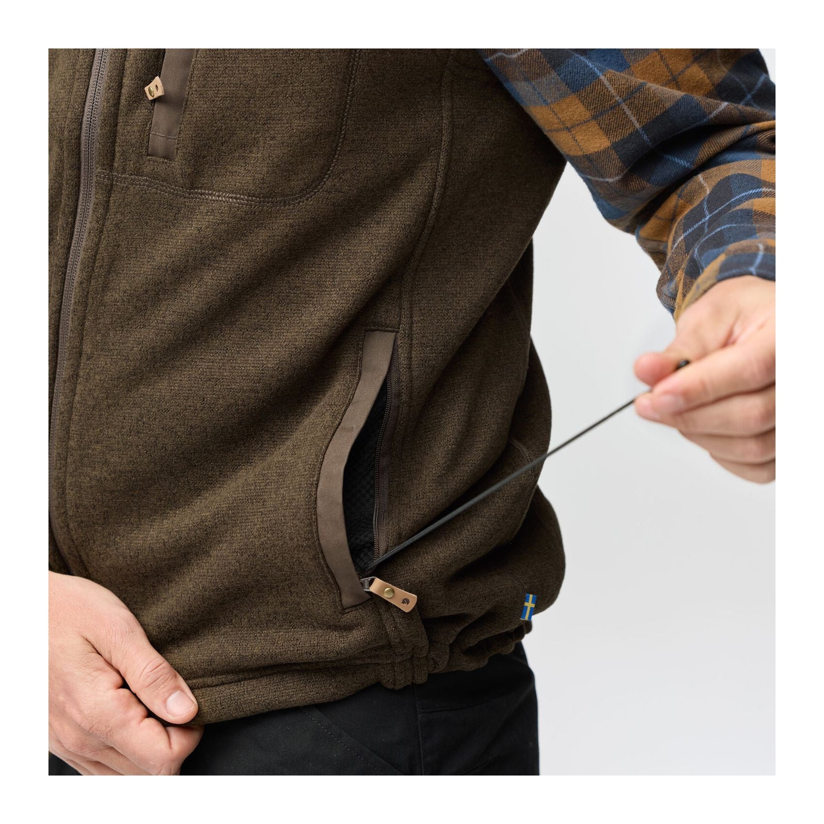 Buck Fleece Vest M, Chestnut