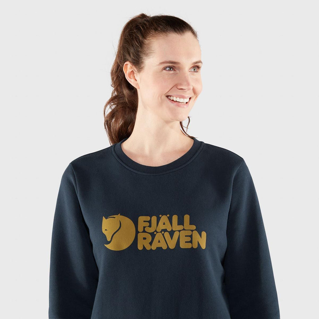 Fjällräven Logo Sweater W, Dark navy