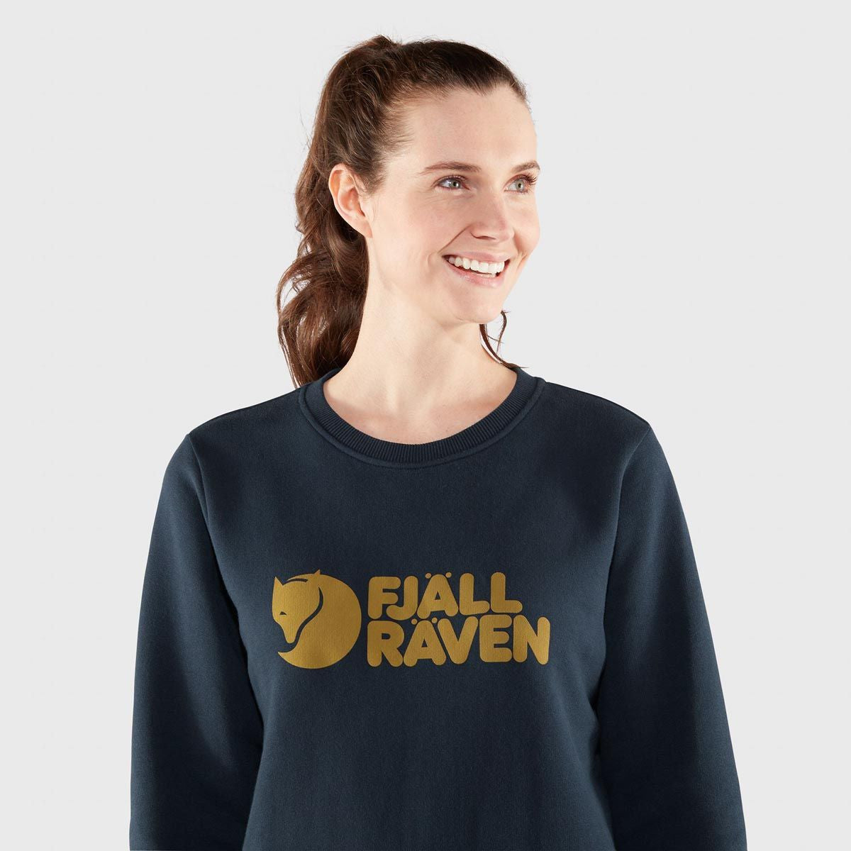 Fjällräven Logo Sweater W, Dark navy