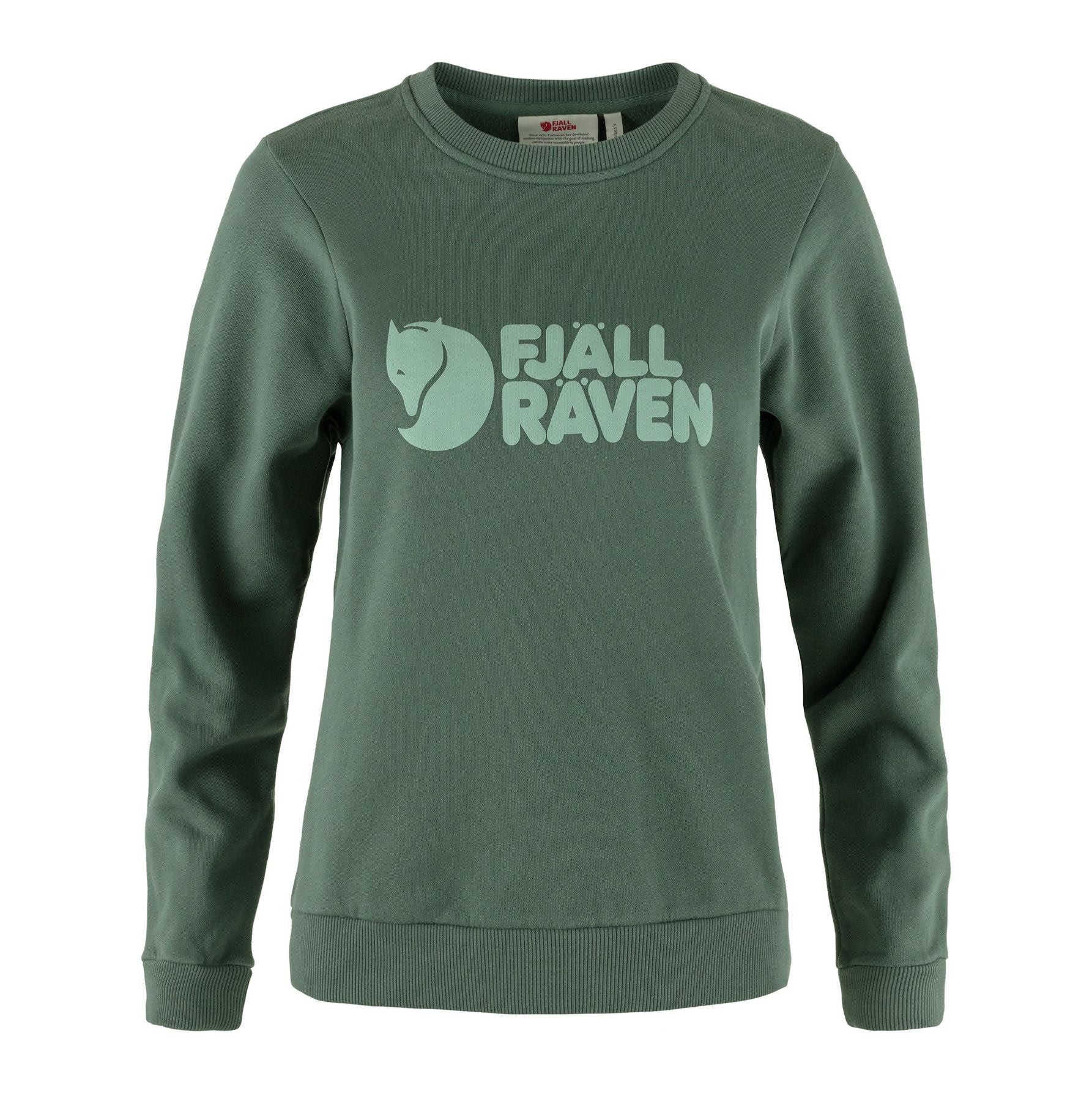 Fjällräven Logo Sweater W, Deep patina misty green
