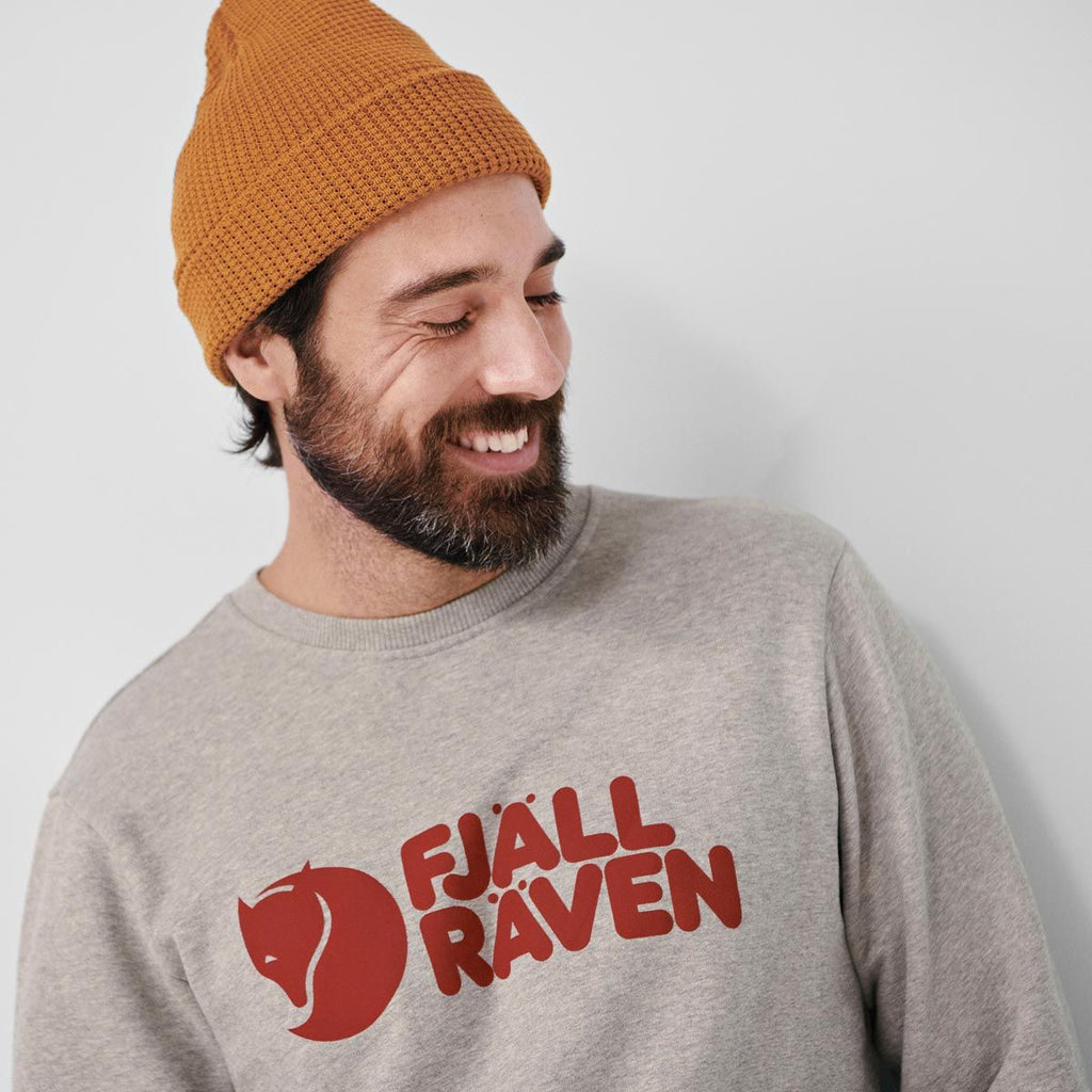 Fjällräven Logo Sweater M, Grey-melange