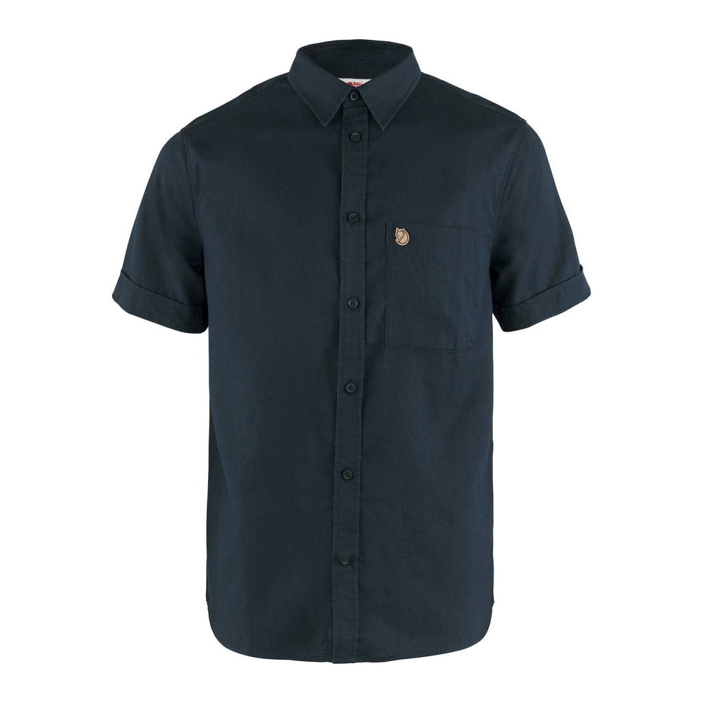 Övik Travel Shirt SS M, Dark navy