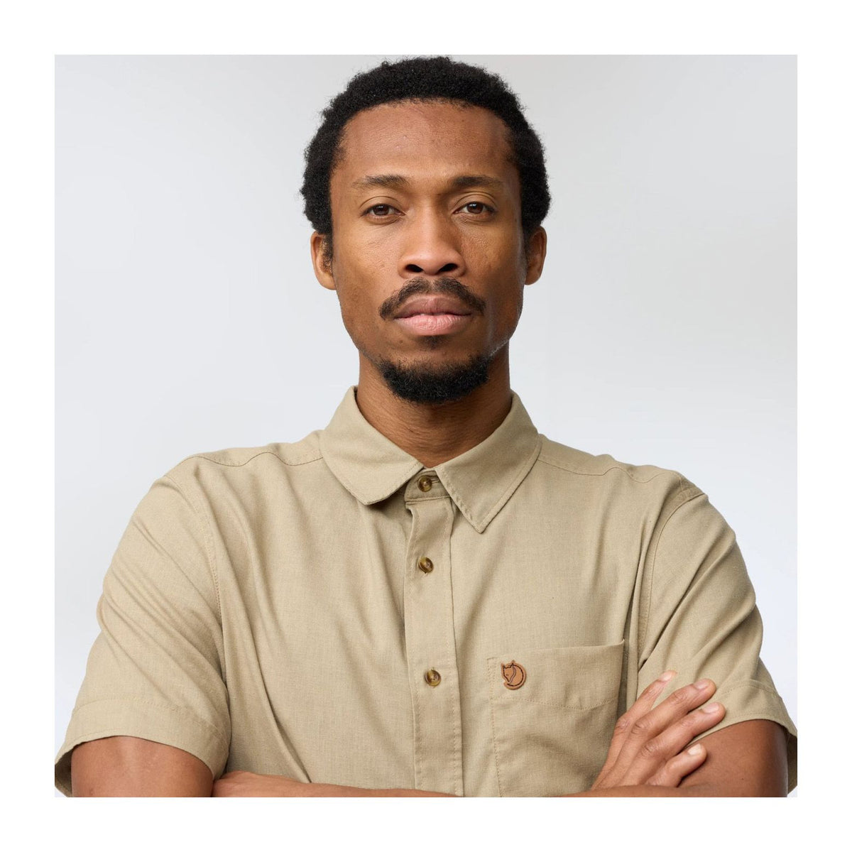 Övik Travel Shirt SS M, Sand stone
