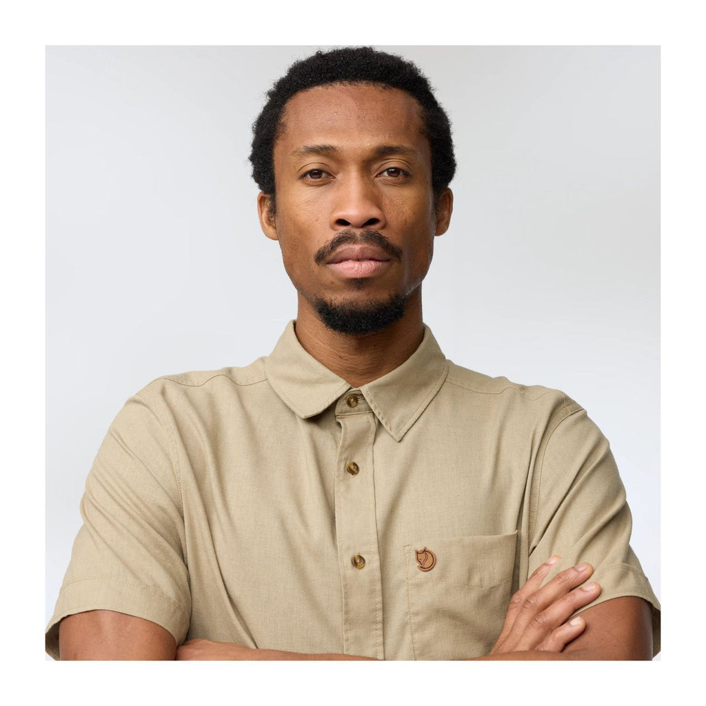 Övik Travel Shirt SS M, Sand stone