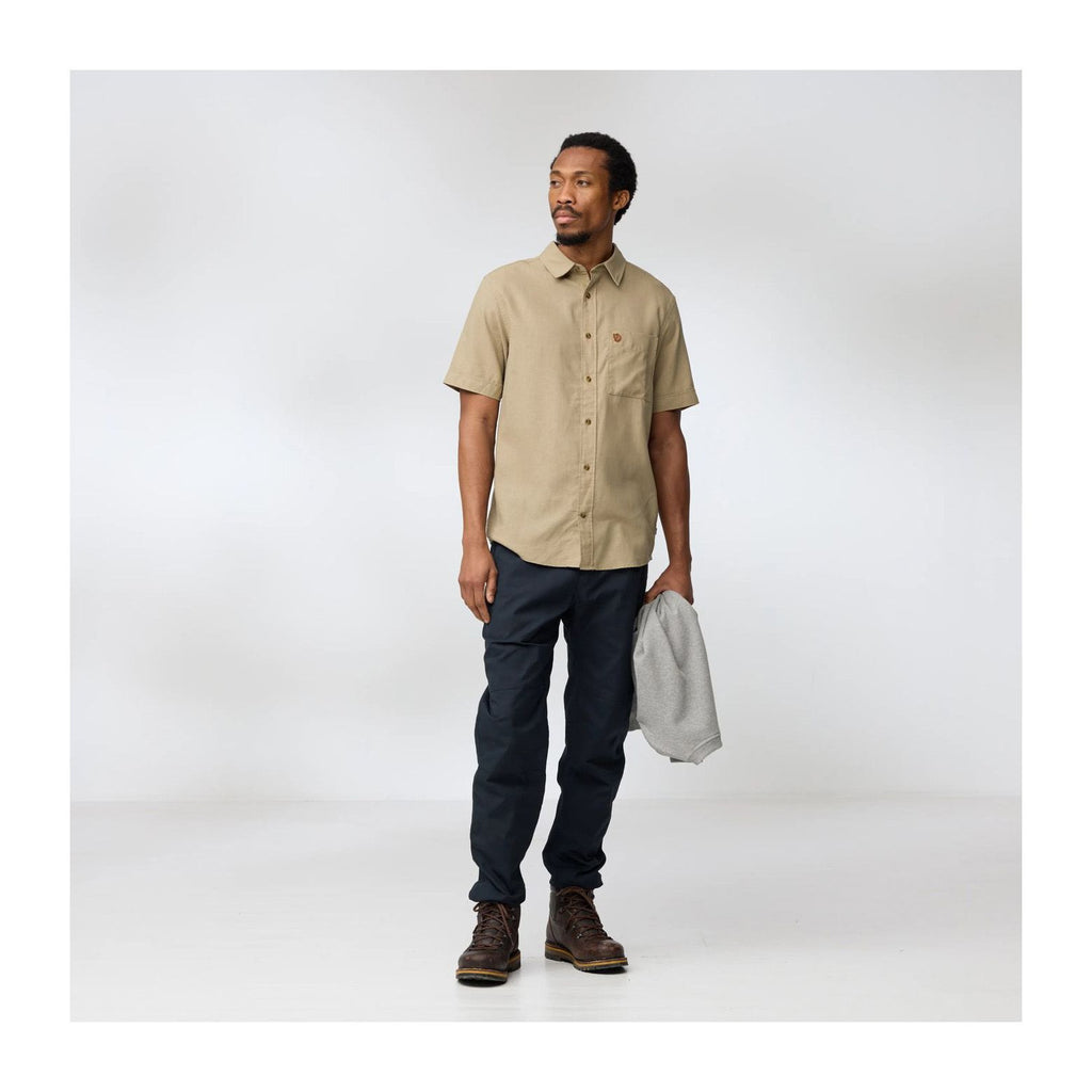 Övik Travel Shirt SS M, Sand stone