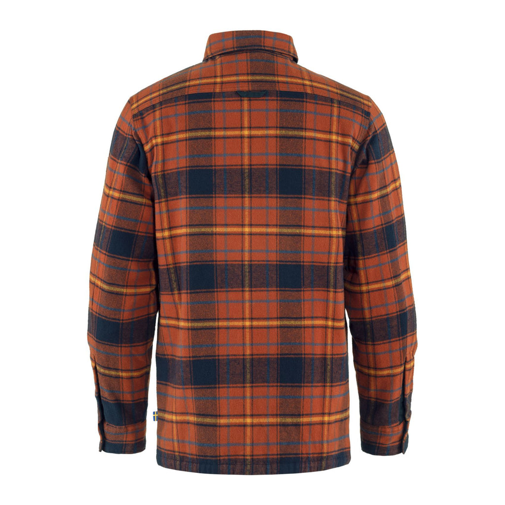 Övik Lite Padded Shirt M, Autumn leaf-dark navy