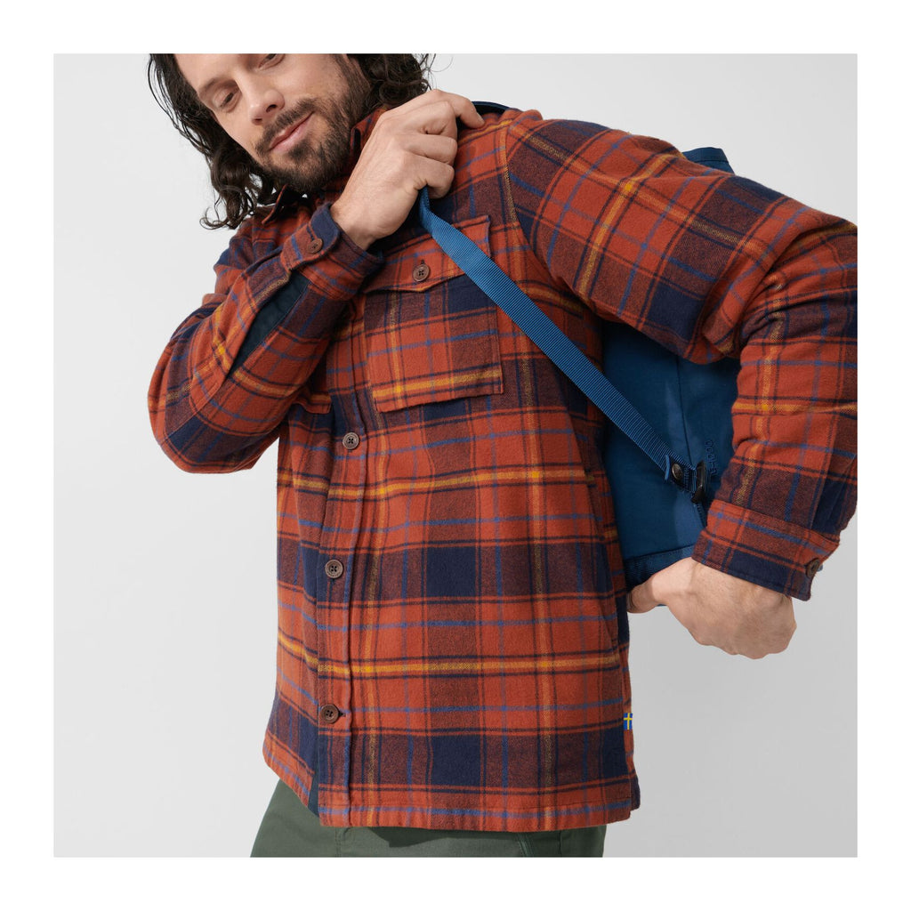 Övik Lite Padded Shirt M, Autumn leaf-dark navy