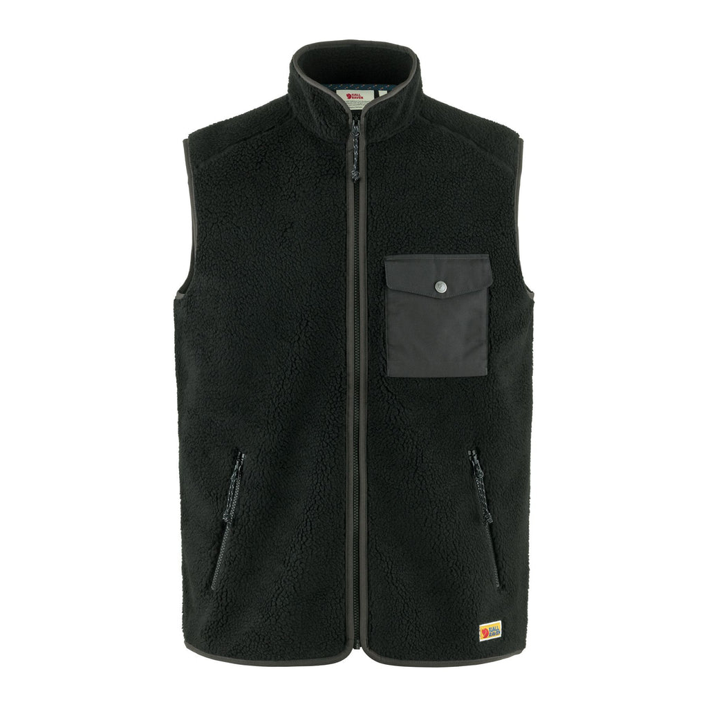 Vardag Pile Fleece Vest M, Black-dk grey