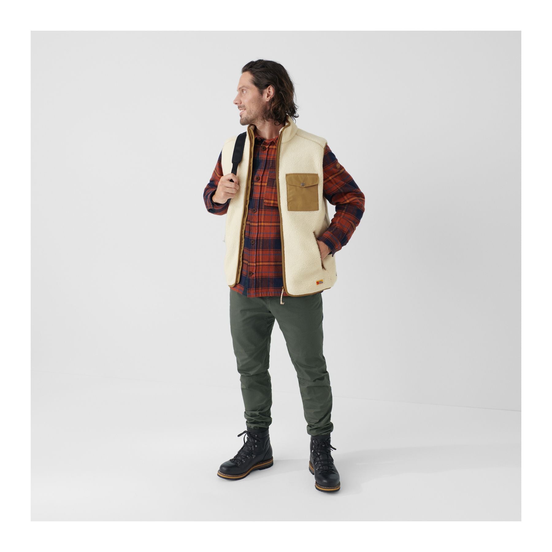 Vardag Pile Fleece Vest M, Black-dk grey