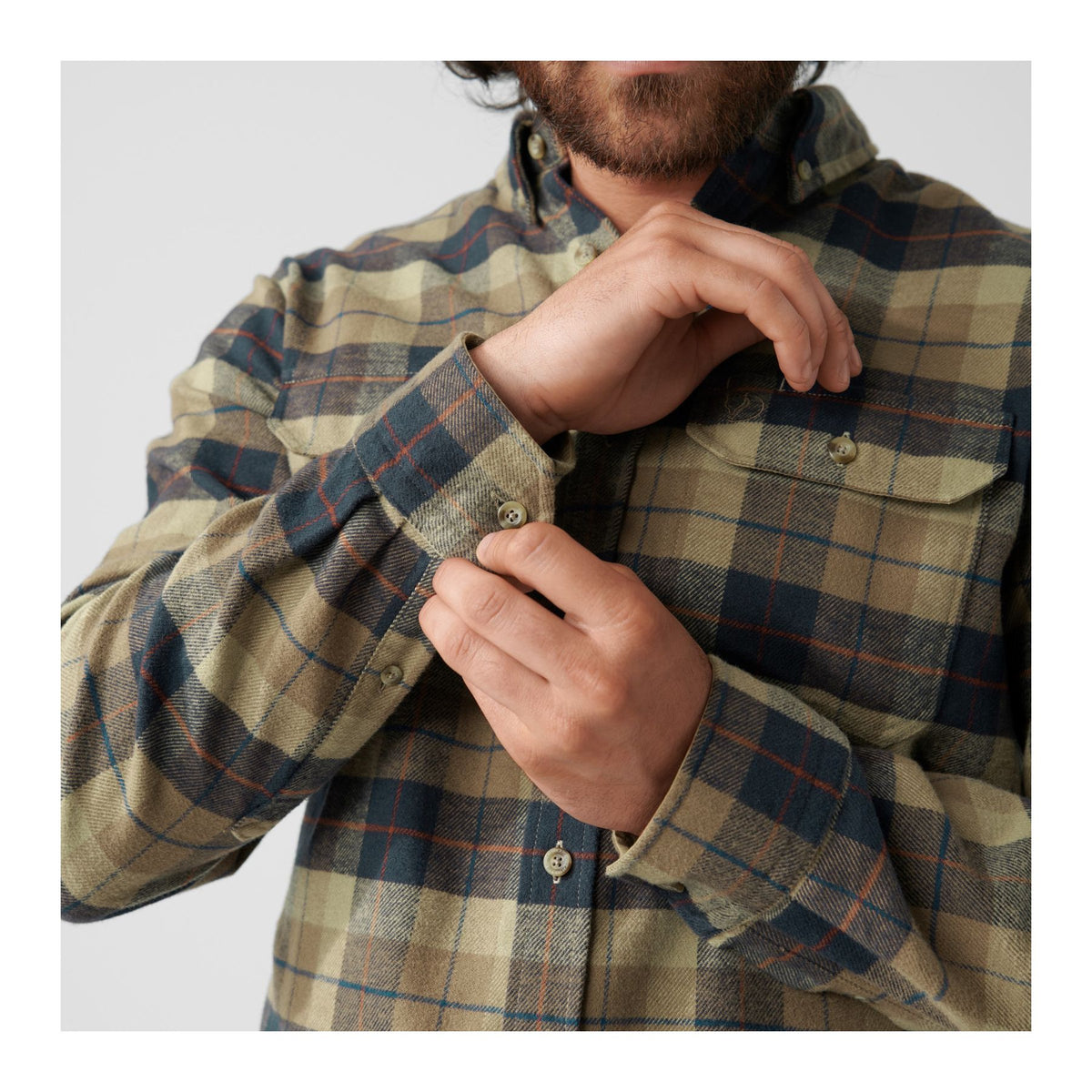 Singi Heavy Flannel Shirt M, Dark sand