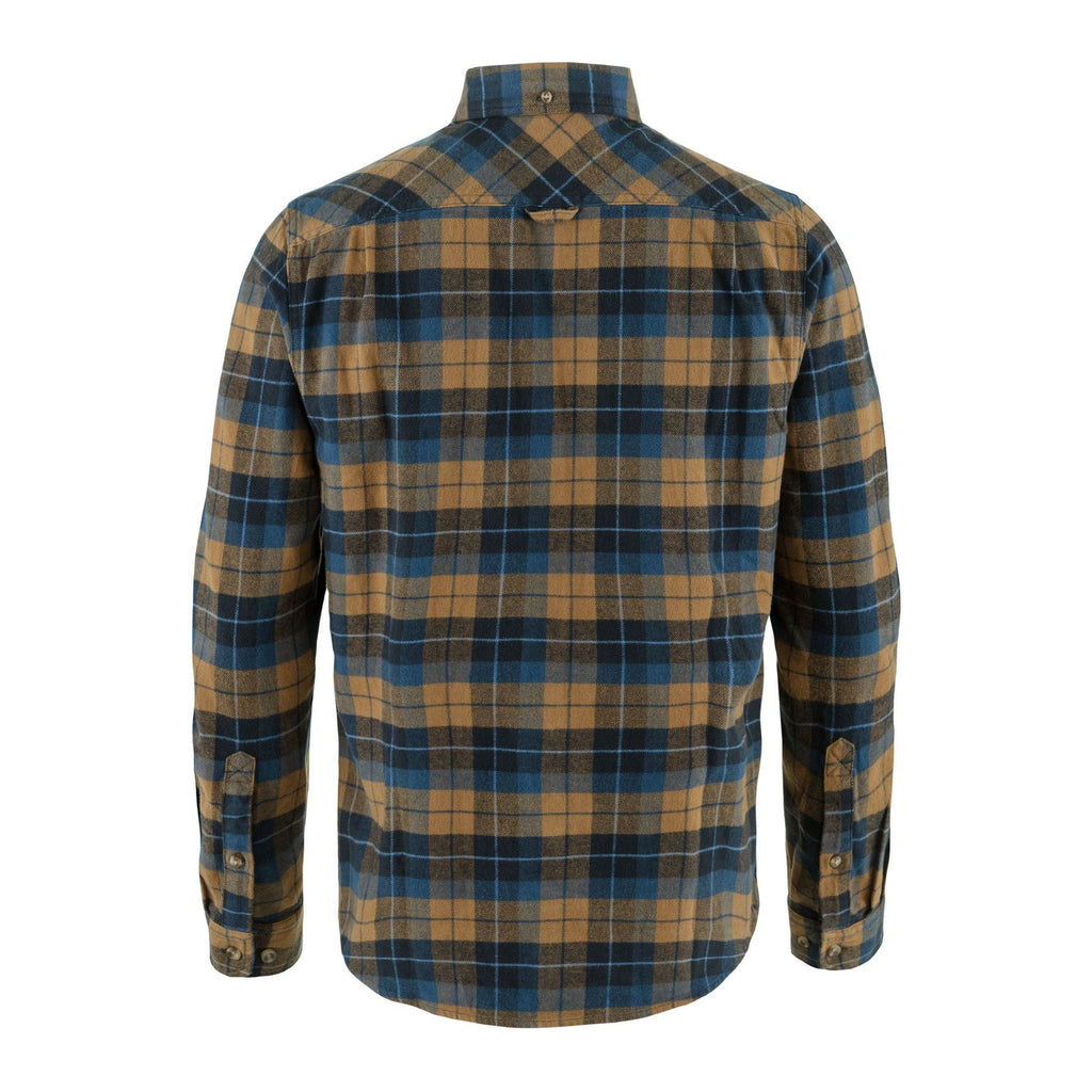 Singi Heavy Flannel Shirt M, Dark navy-buckwheat brown