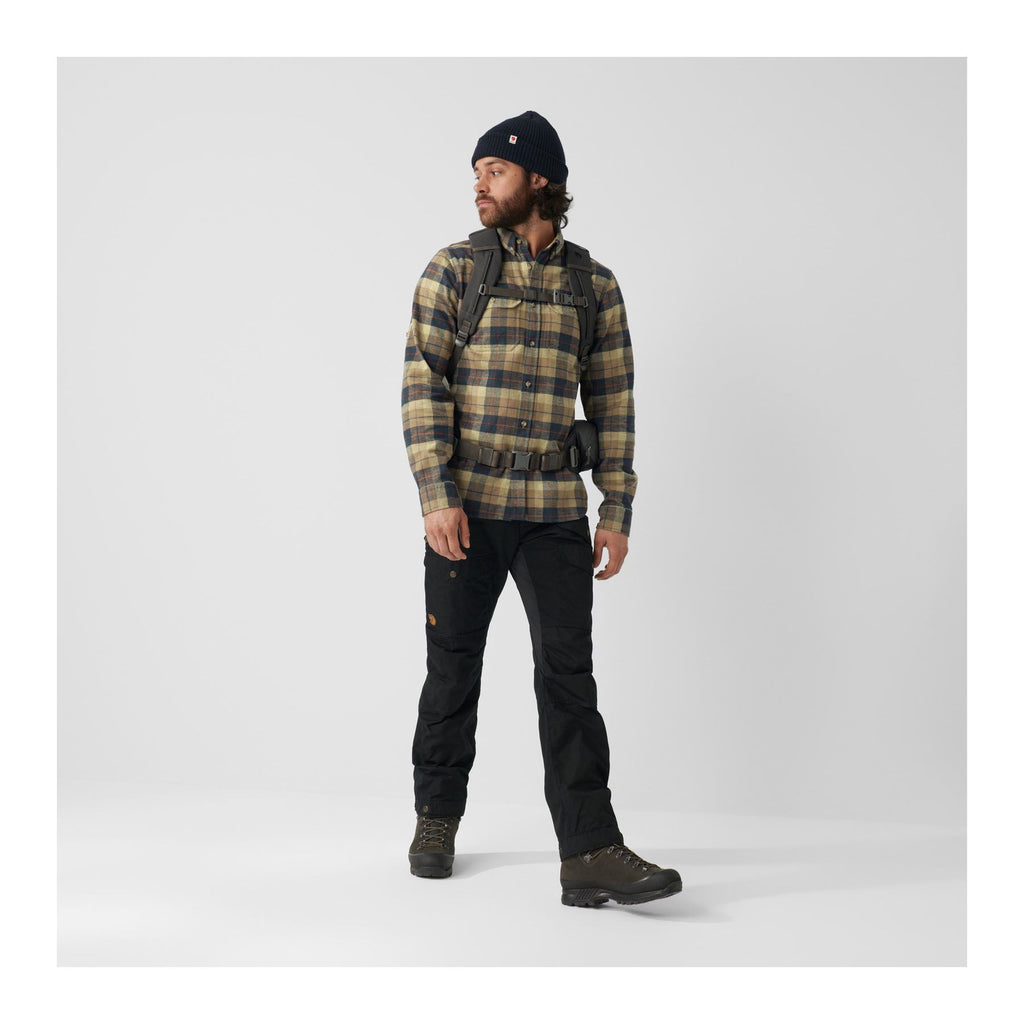 Singi Heavy Flannel Shirt M, Dark navy-buckwheat brown