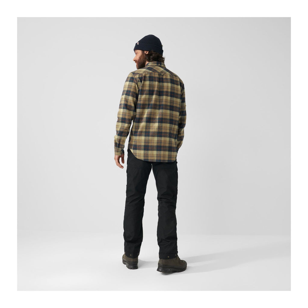 Singi Heavy Flannel Shirt M, Dark navy-buckwheat brown