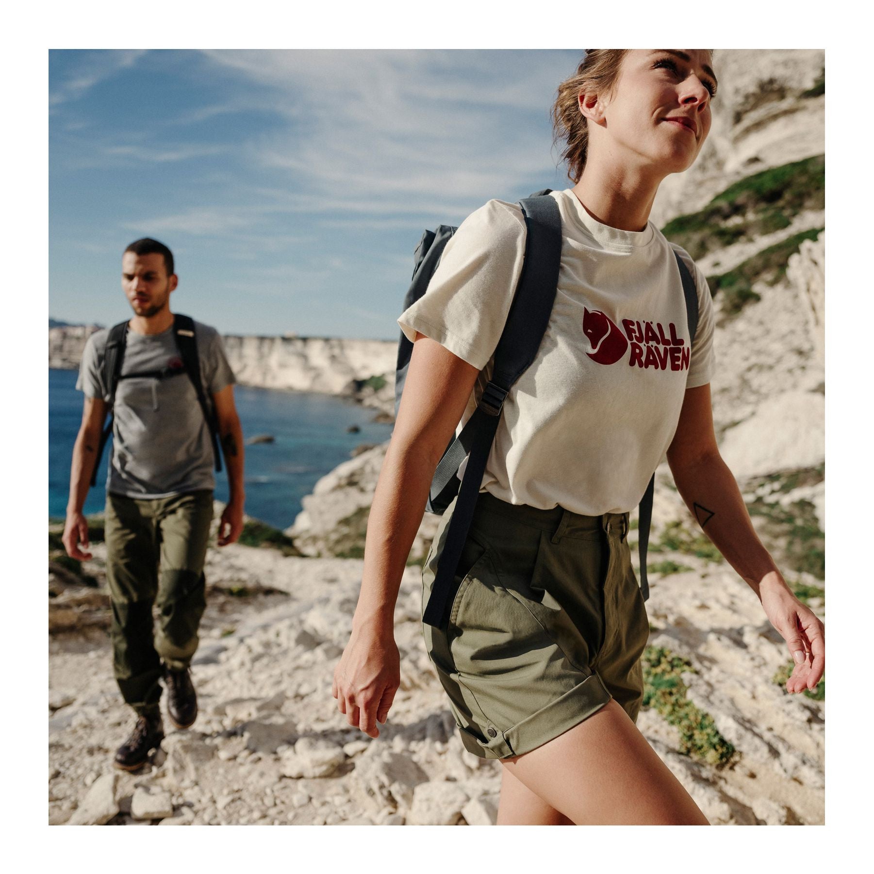 Fjällräven Logo Tee W, Dawn blue