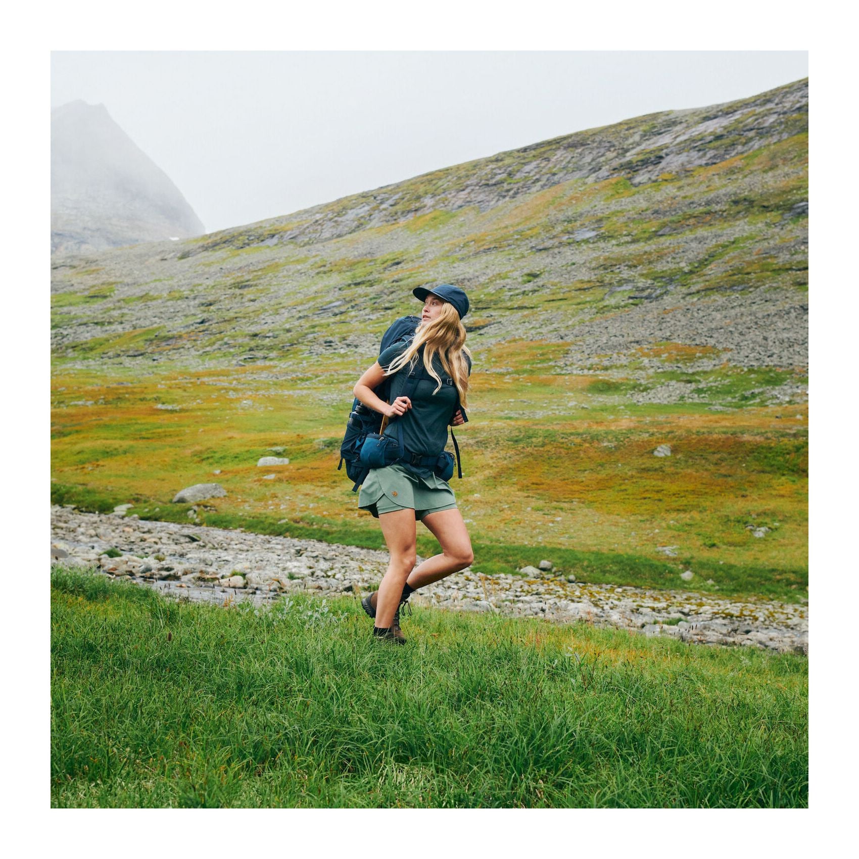 Abisko Wool SS W, Dark navy