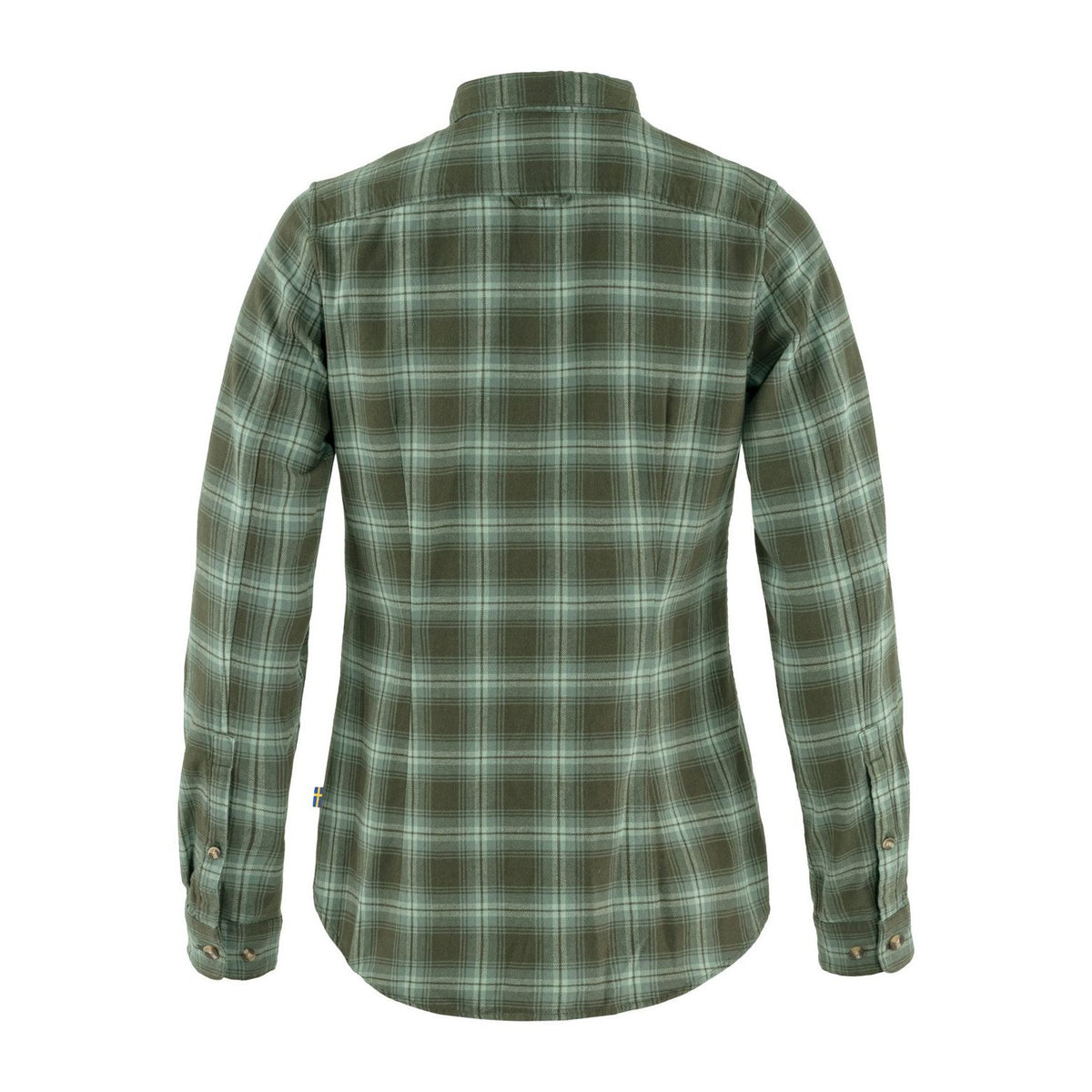 Övik Flannel Shirt W, Deep forest-patina green