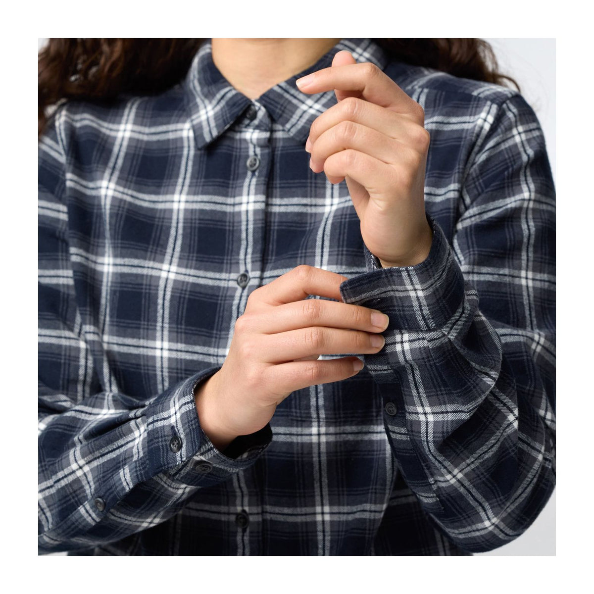 Övik Flannel Shirt W, Deep forest-patina green