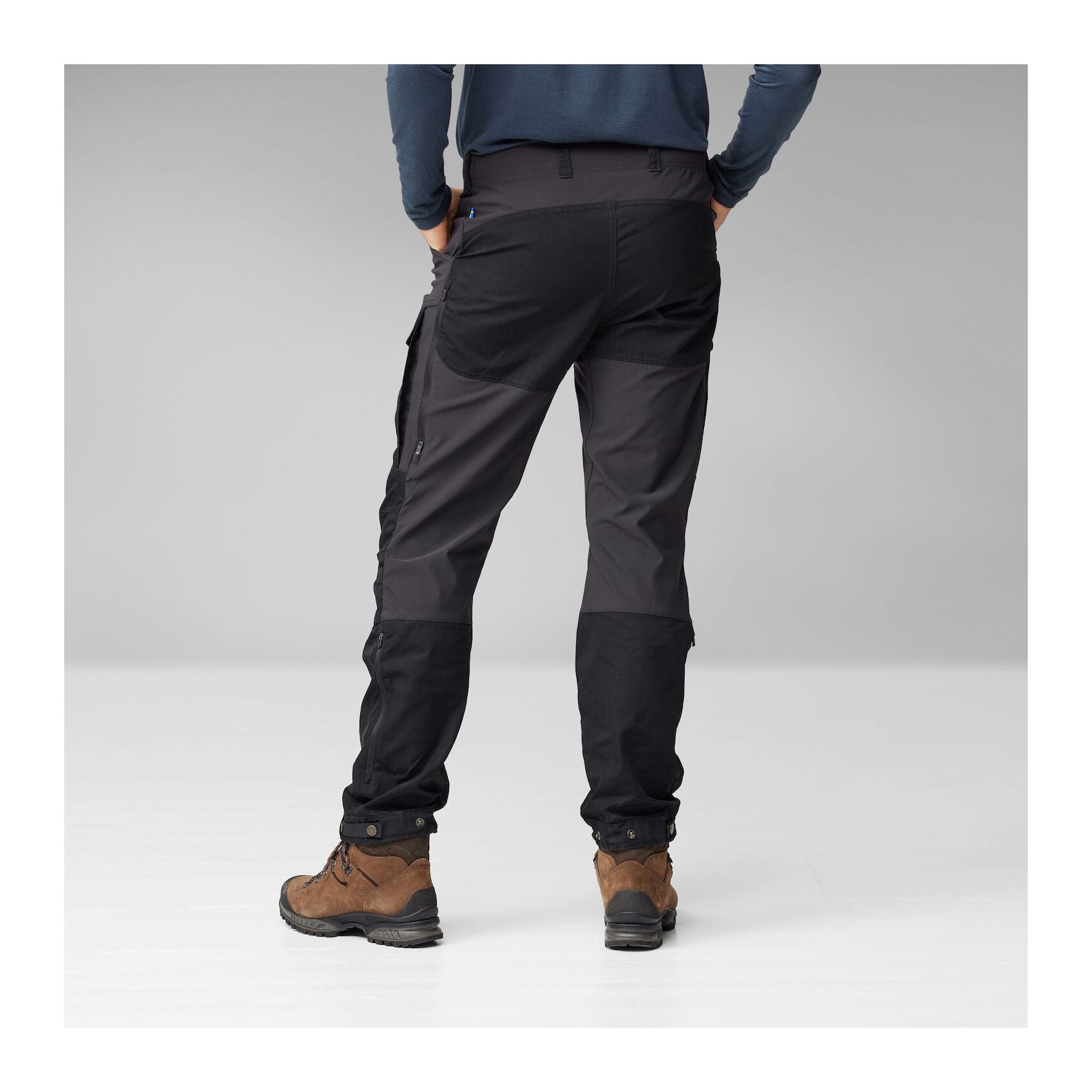 Keb Trousers M, Dark grey-buckwheat brown