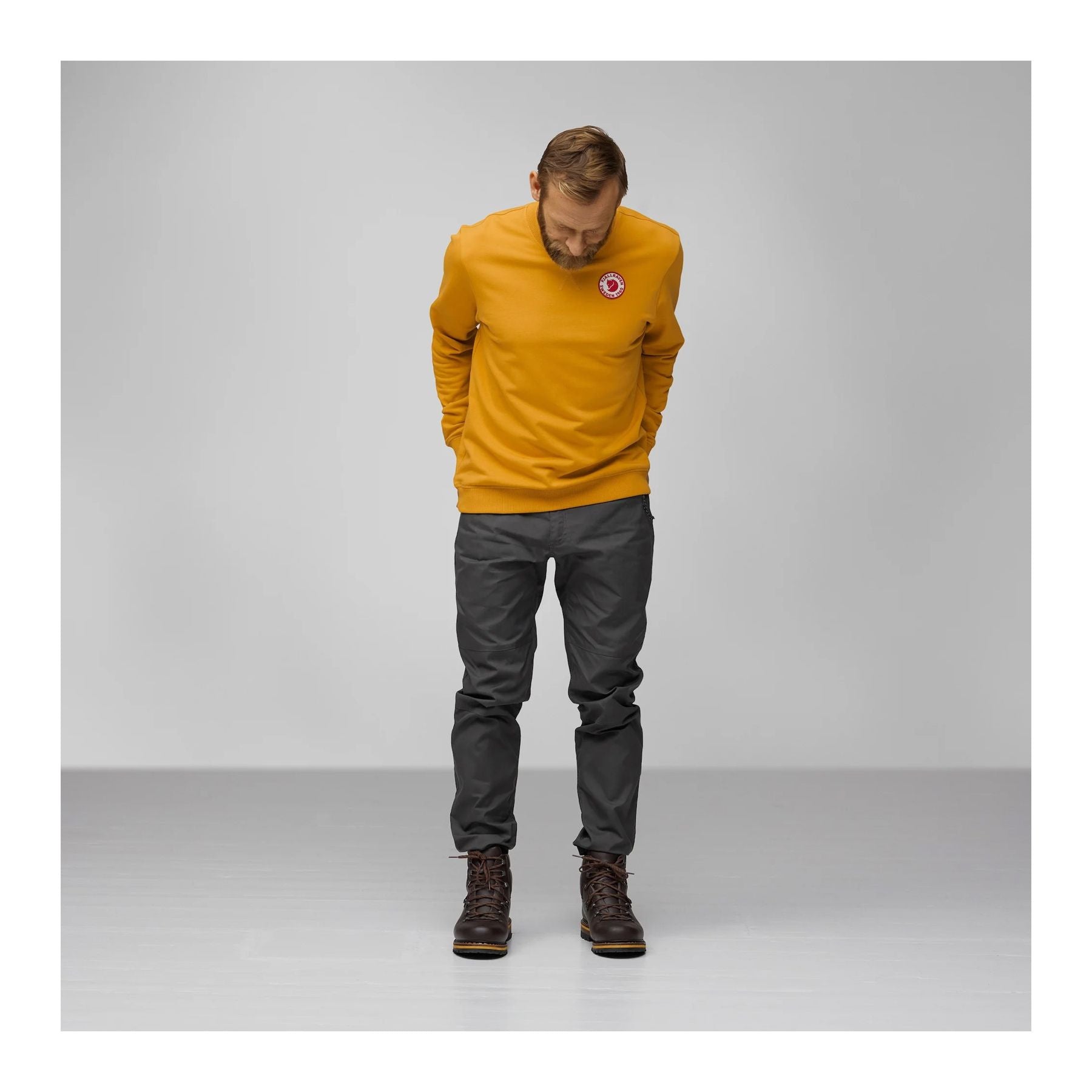 1960 Logo Badge Sweater M, Grey-melange