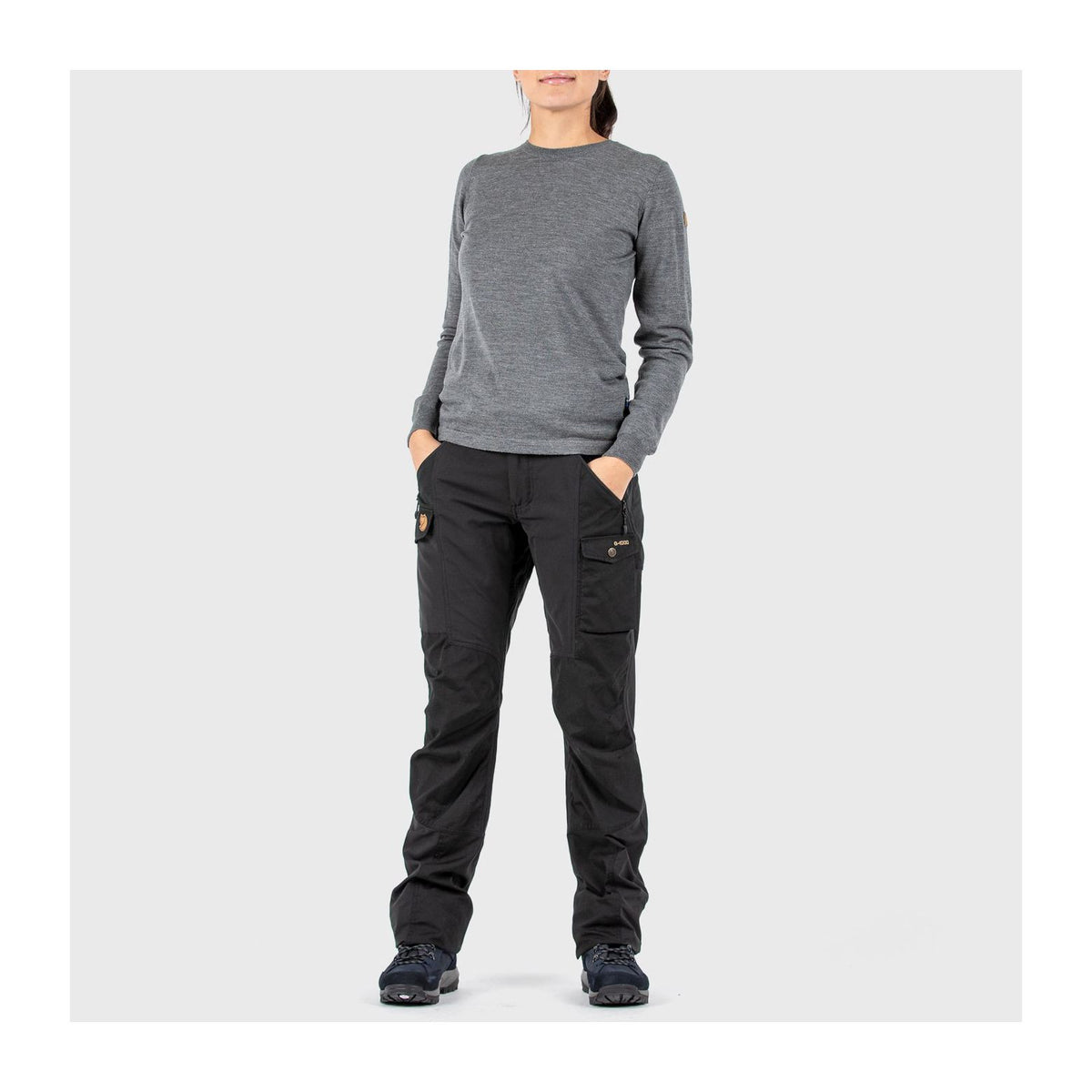 Nikka Trousers Curved W, Black