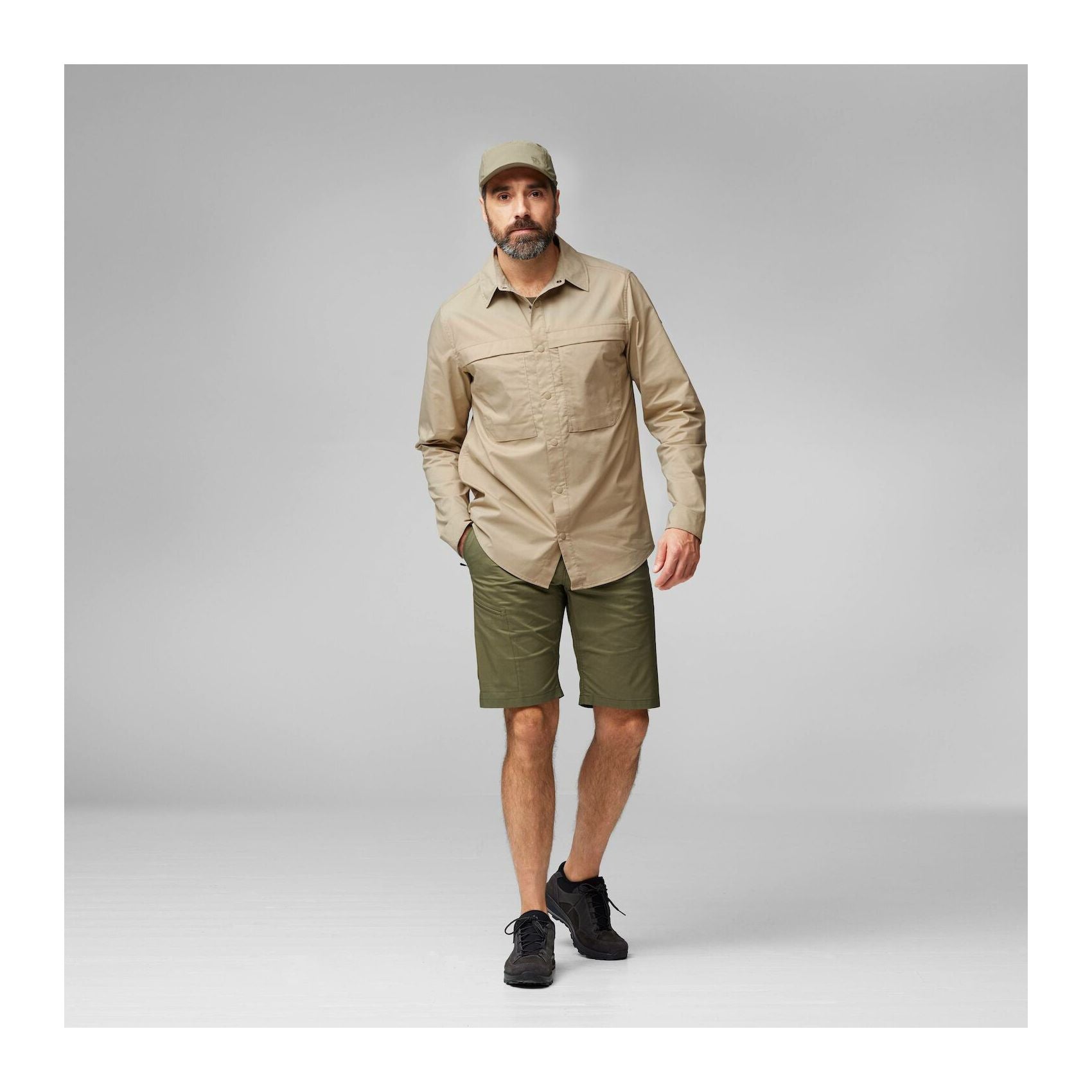 Abisko Trail Shirt LS M, Dark grey