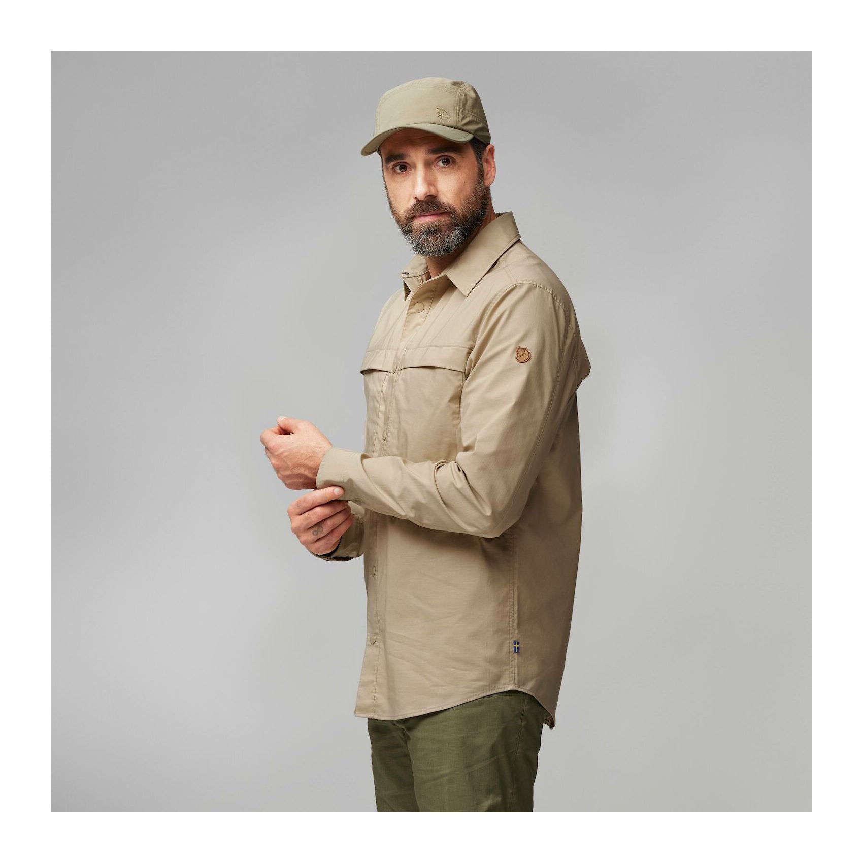 Abisko Trail Shirt LS M, Dark grey