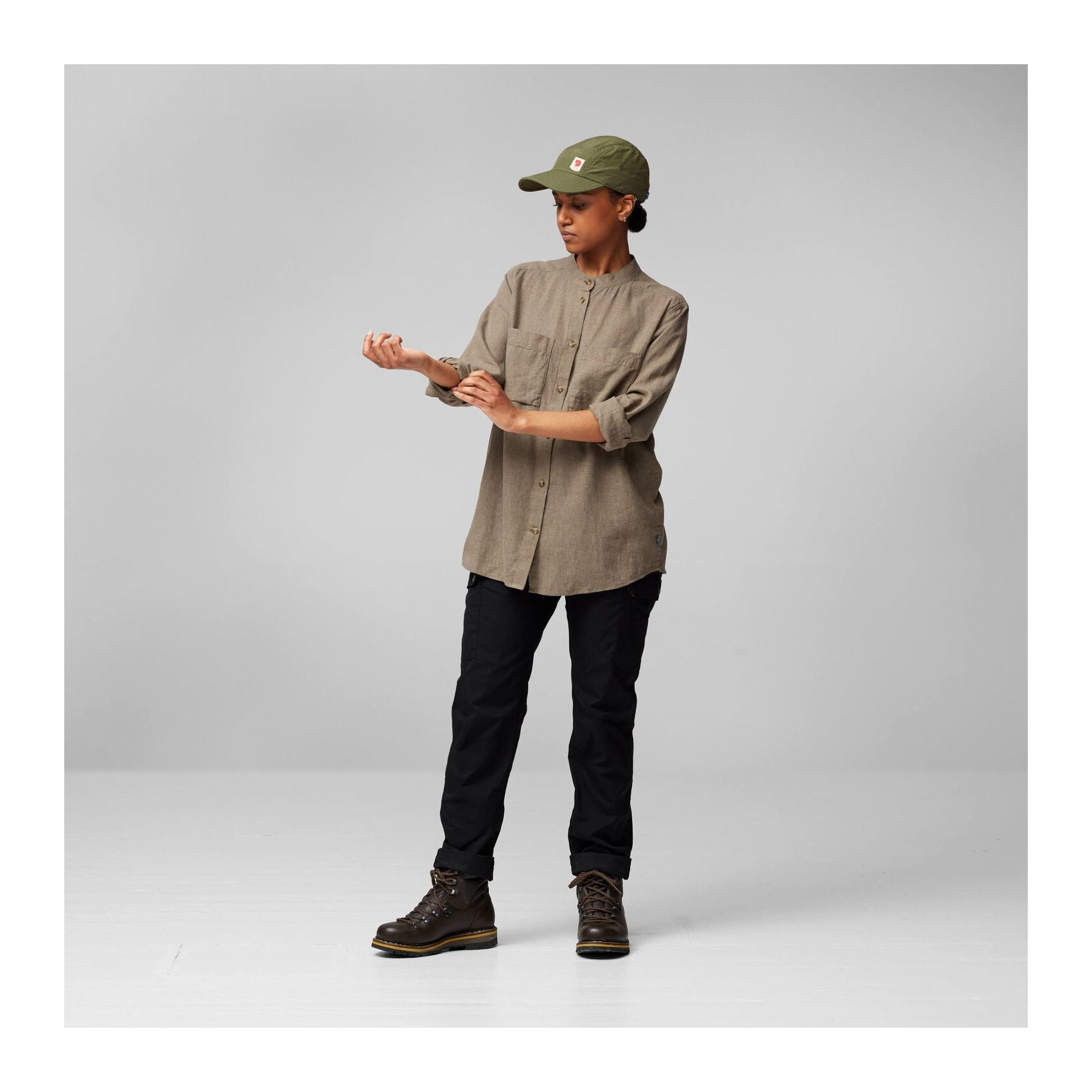 Övik Hemp Shirt LS W, Chalk white