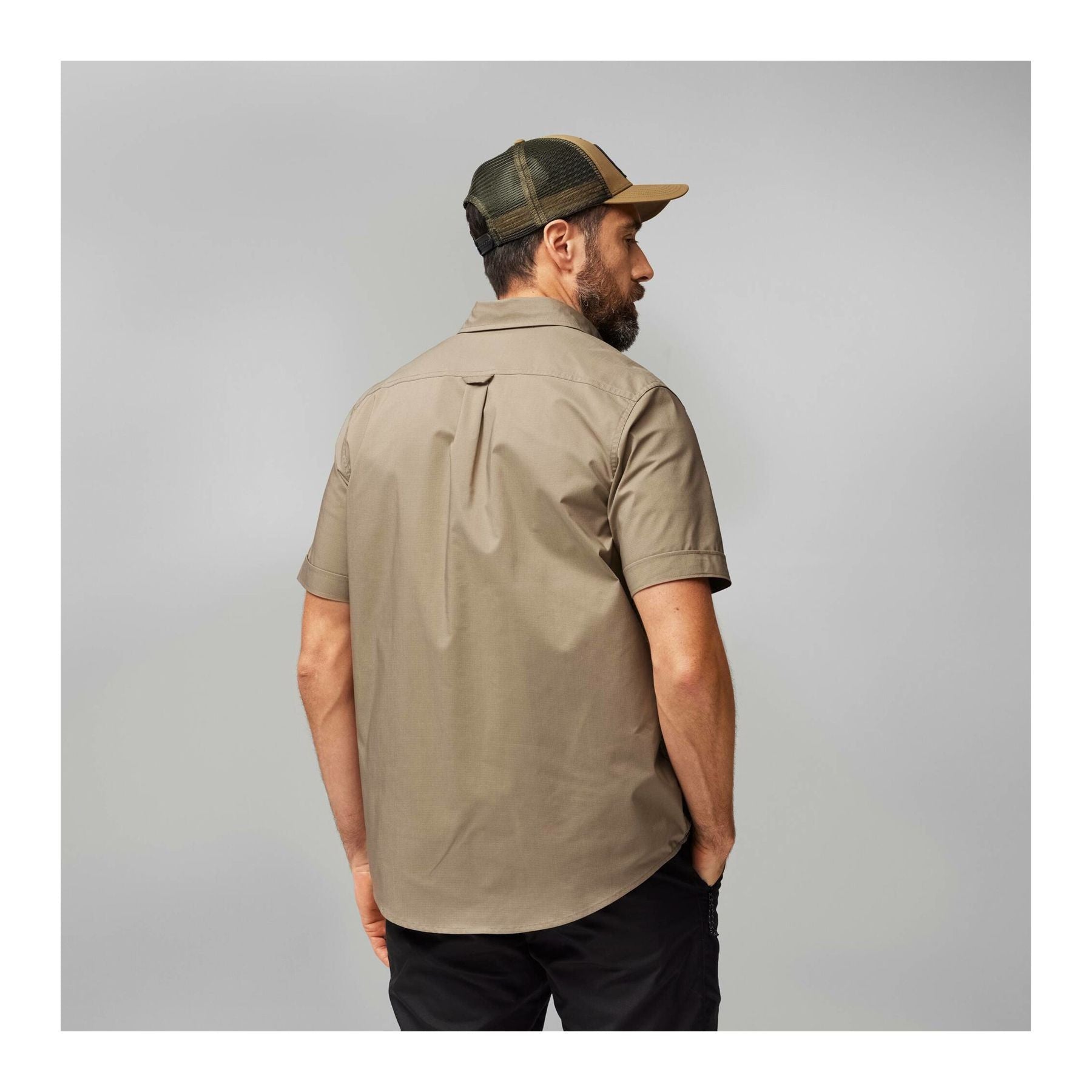 Övik Air Stretch SS Shirt M, Suede brown