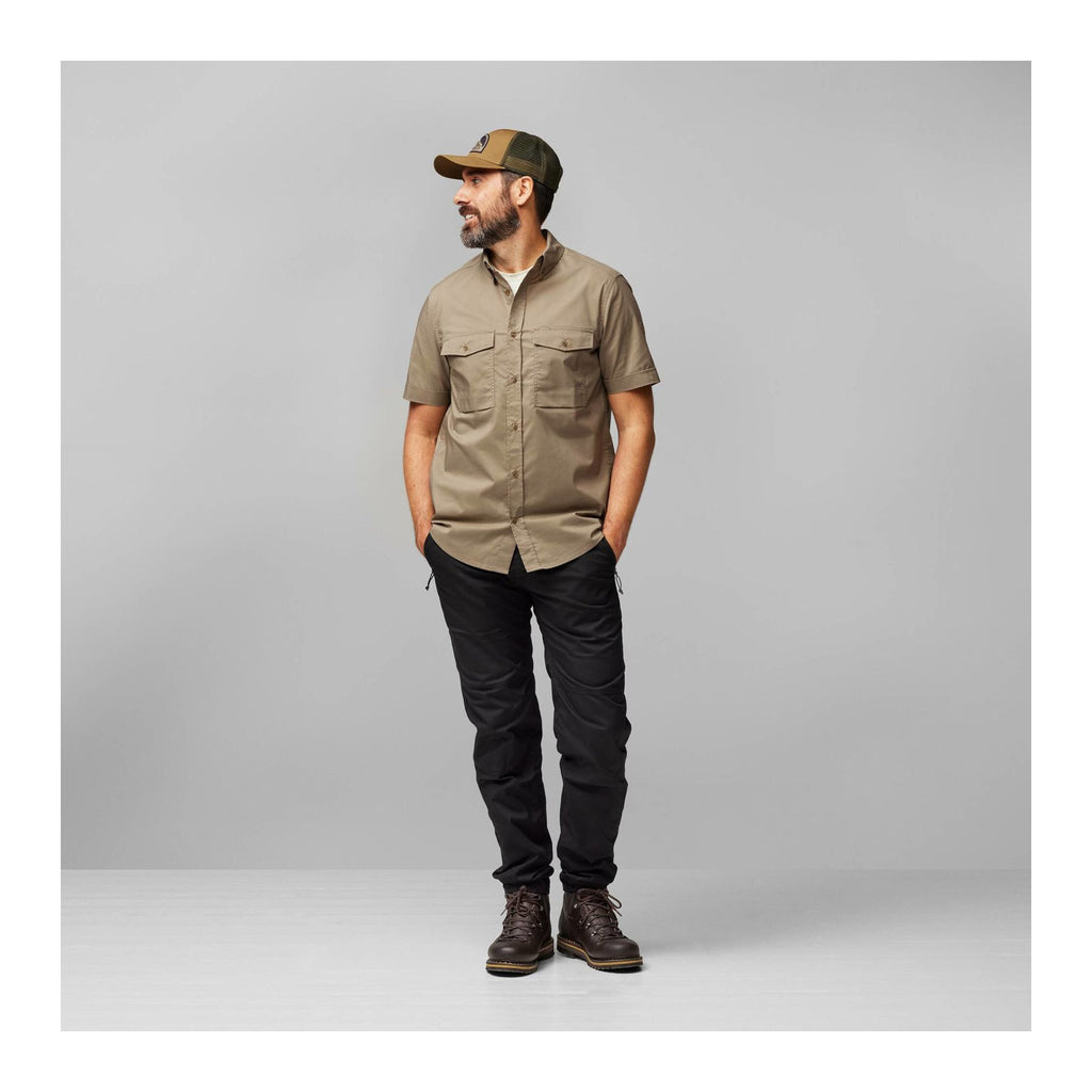 Övik Air Stretch SS Shirt M, Suede brown