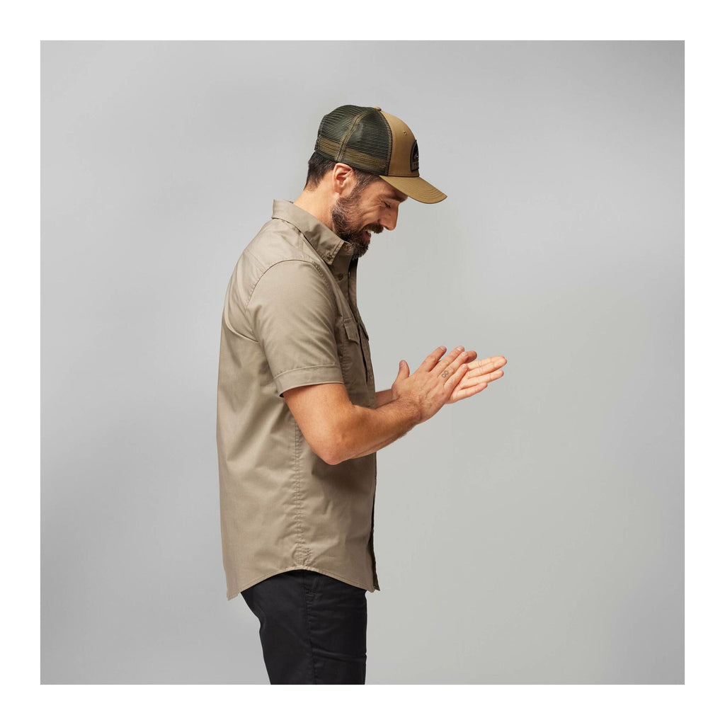 Övik Air Stretch SS Shirt M, Suede brown