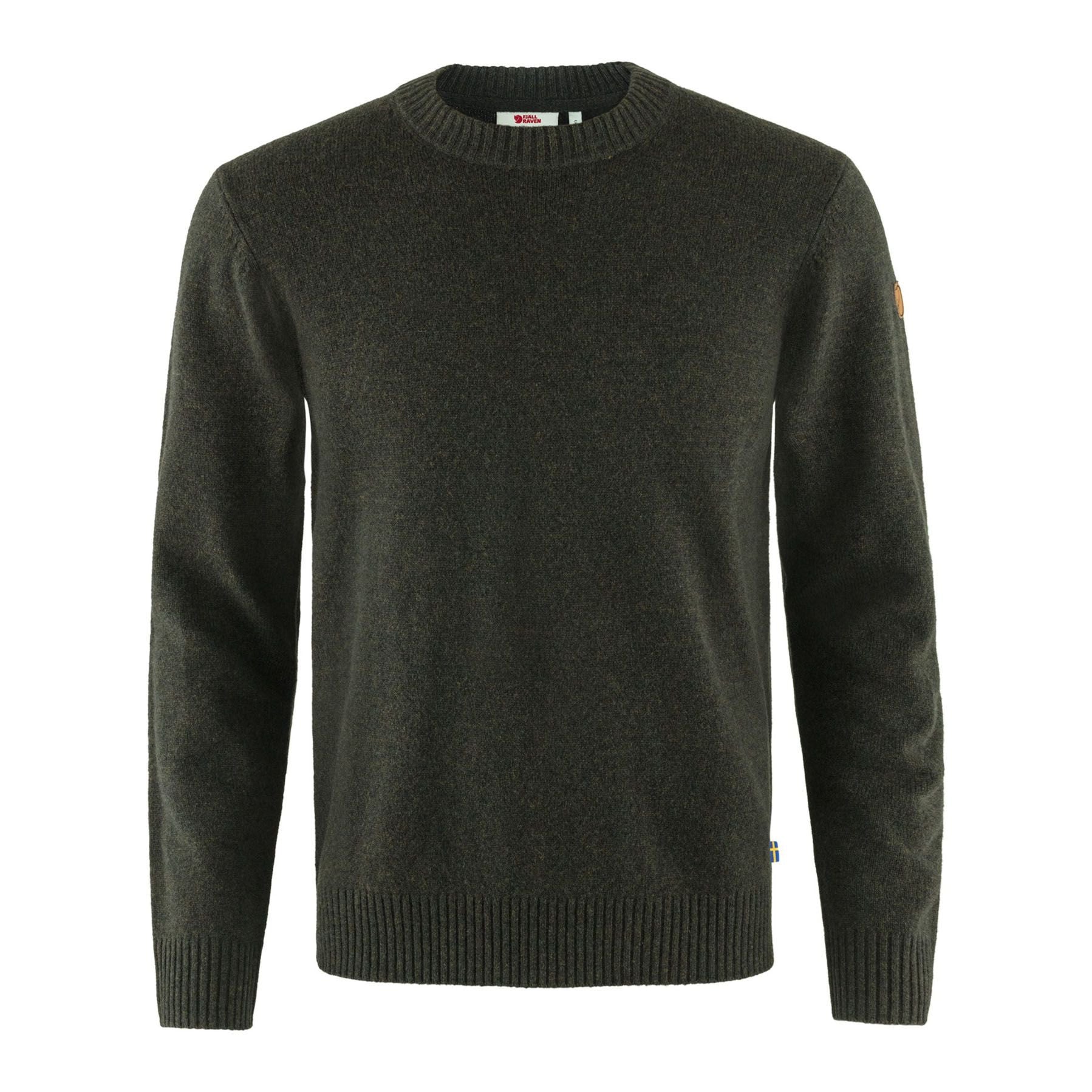 Övik Round-neck Sweater M, Dark olive