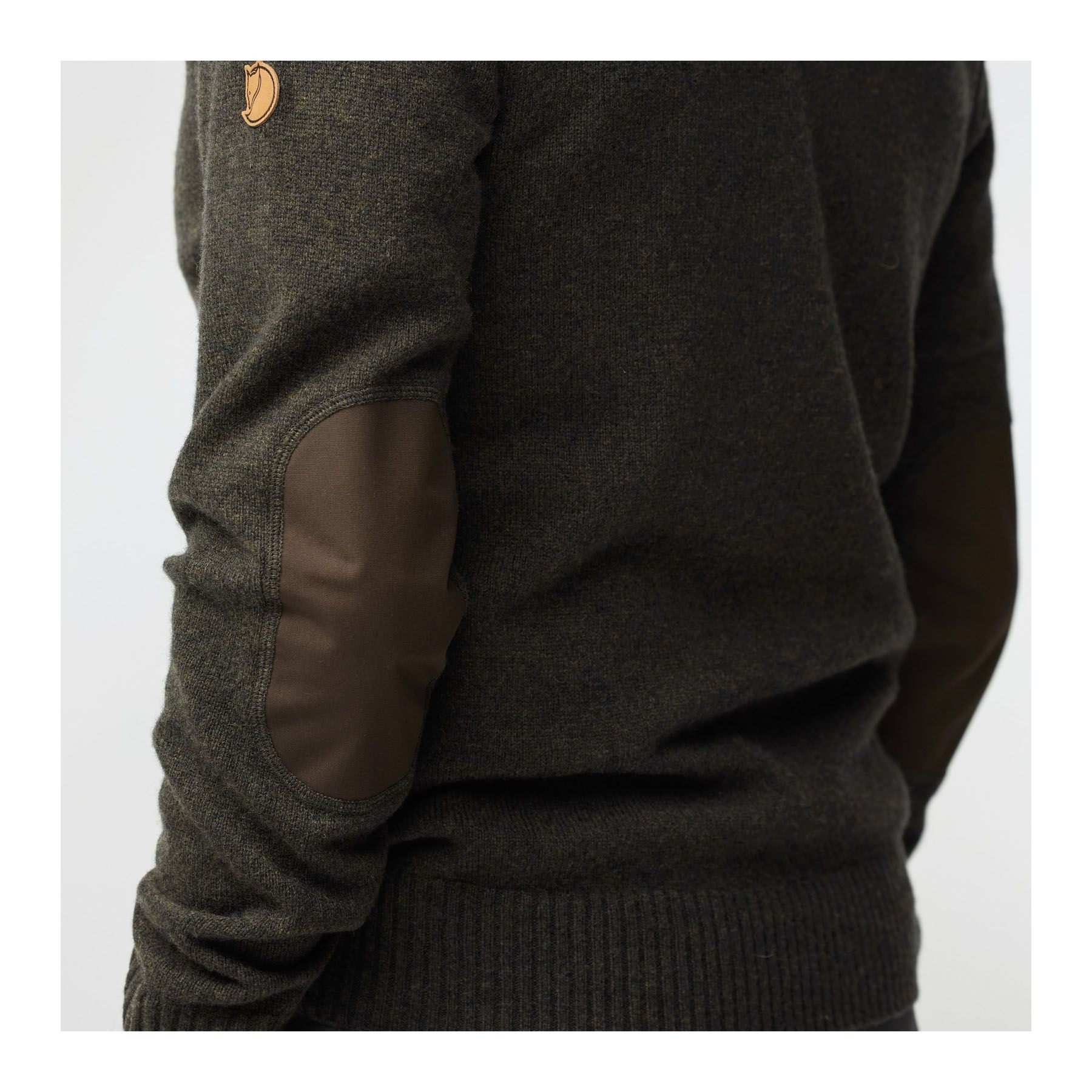 Övik Round-neck Sweater M, Dark olive