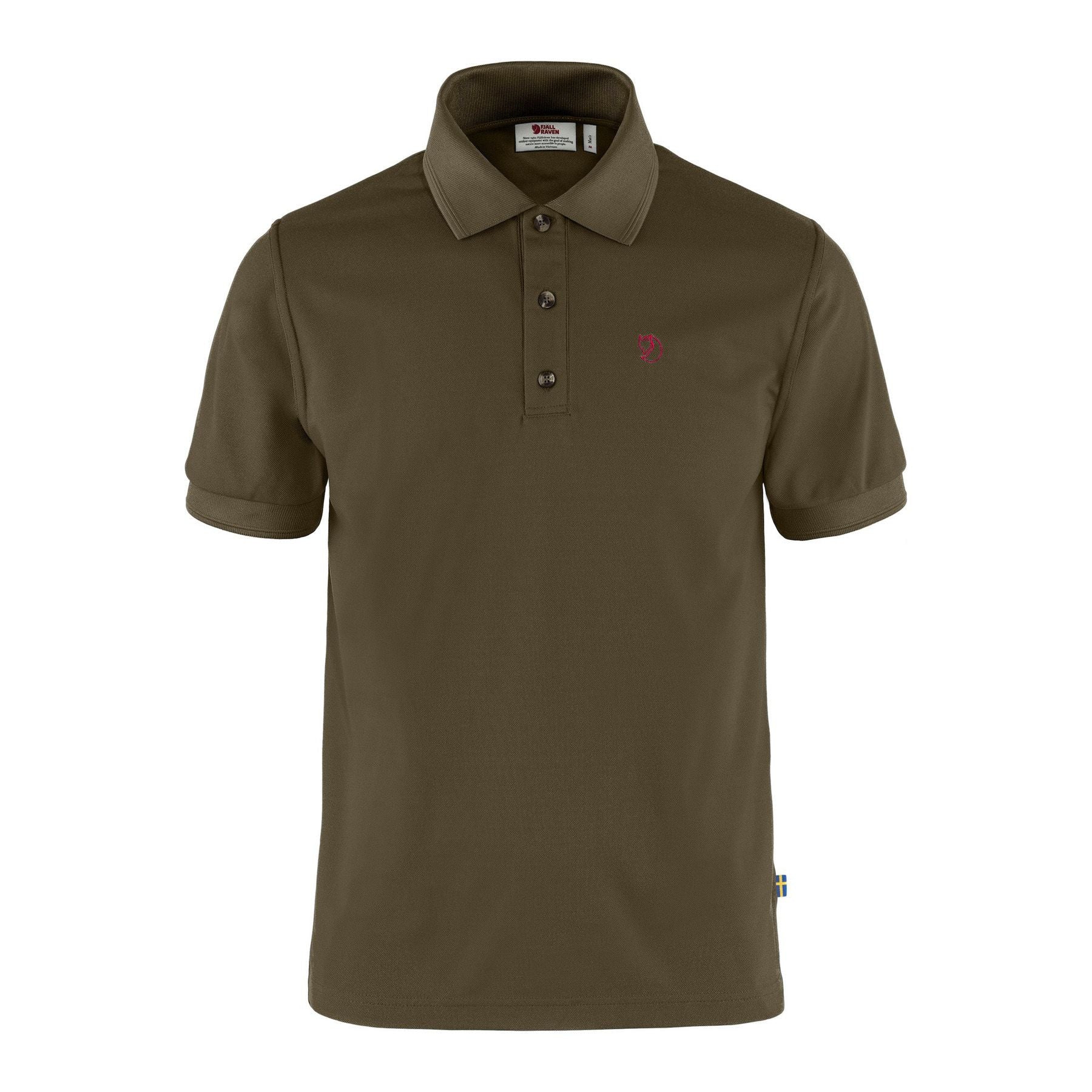 Crowley Pique Shirt M, Dark olive