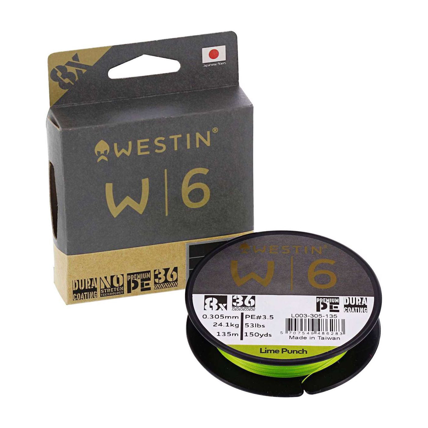 W6 8 Braid Lime Punch 0.10mm 135m 3.8kg-1