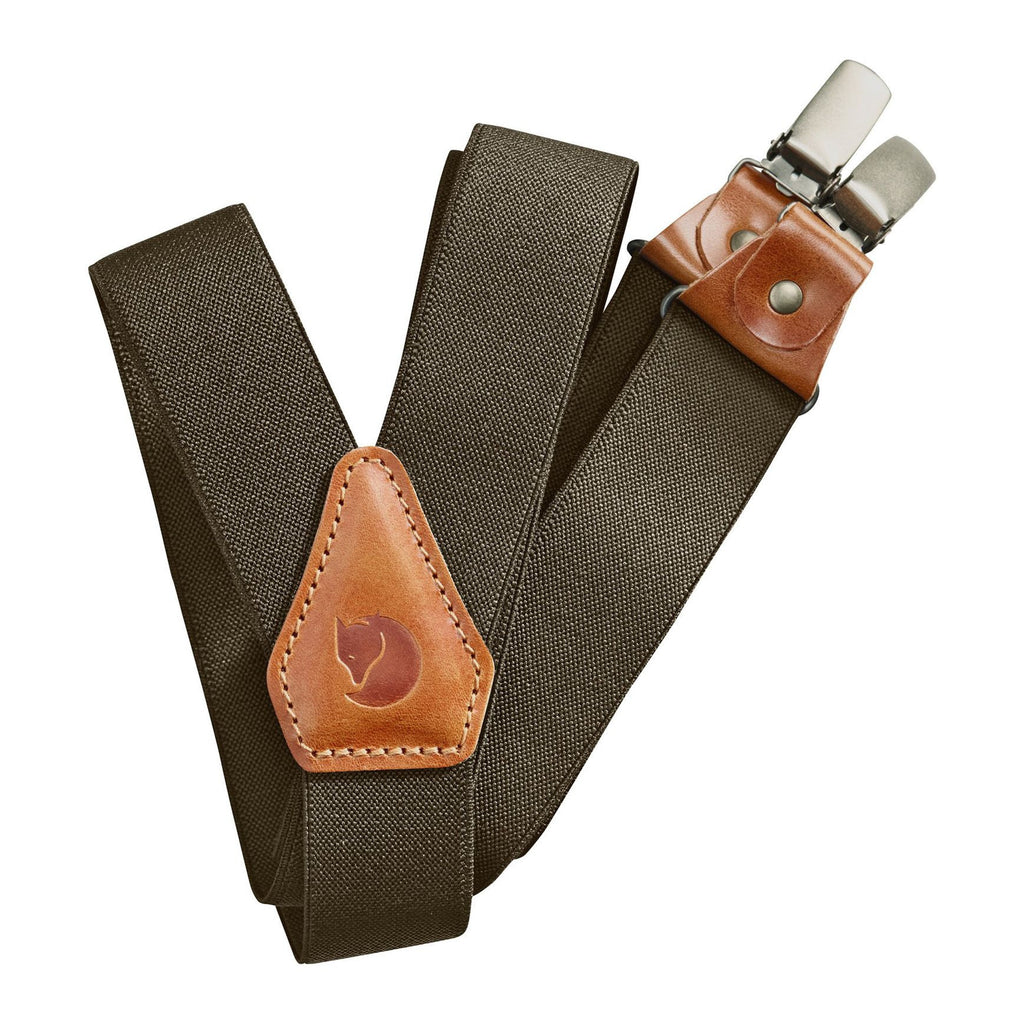 Singi Clip Suspenders, Dark olive