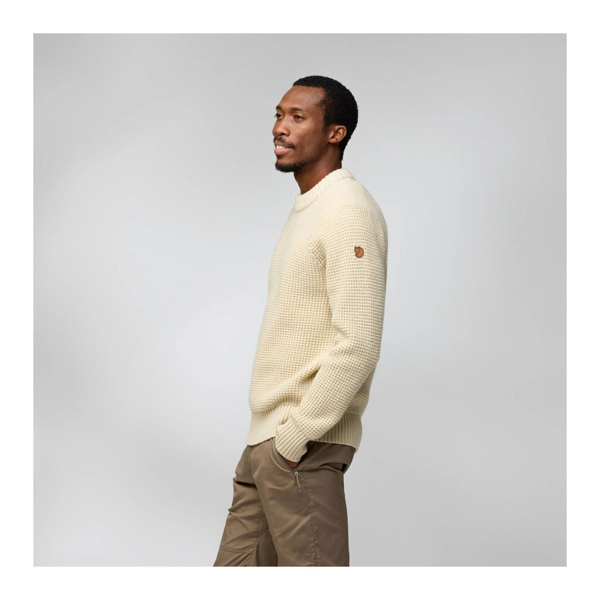 Övik Waffle Knit M, Light beige