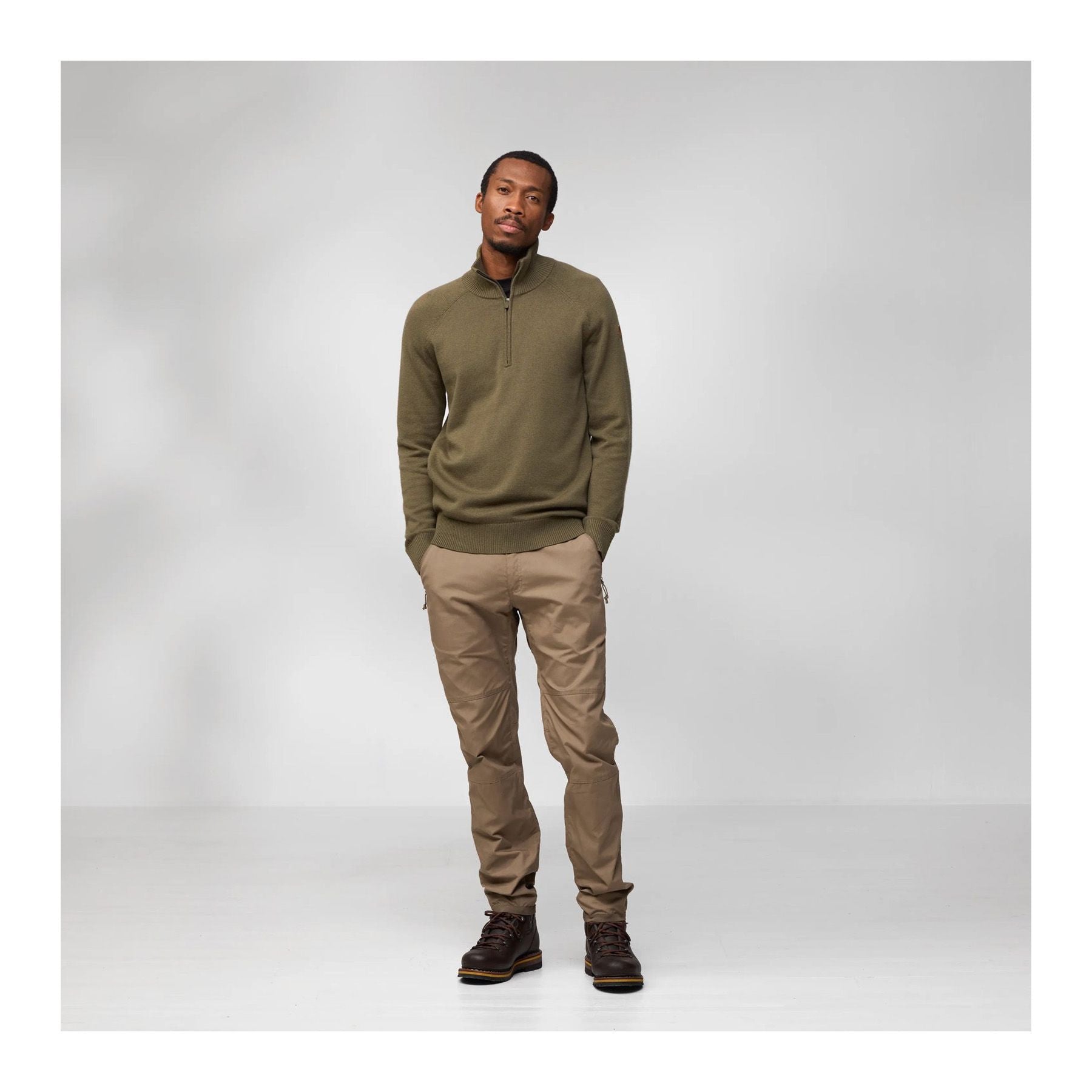 Övik Lite Half Zip M, Laurel green