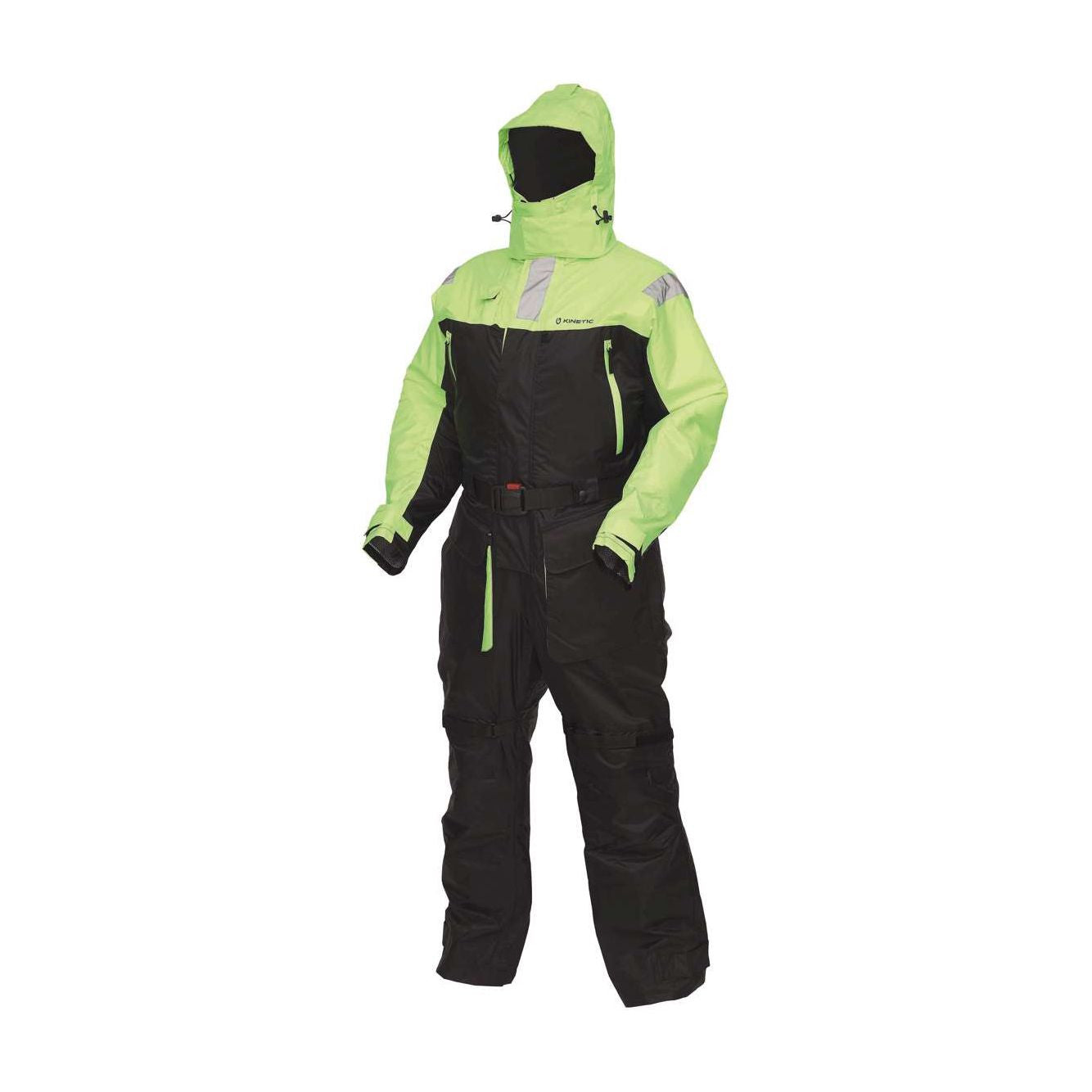 Kinetic Guardian Flotation Suit, Black/lime