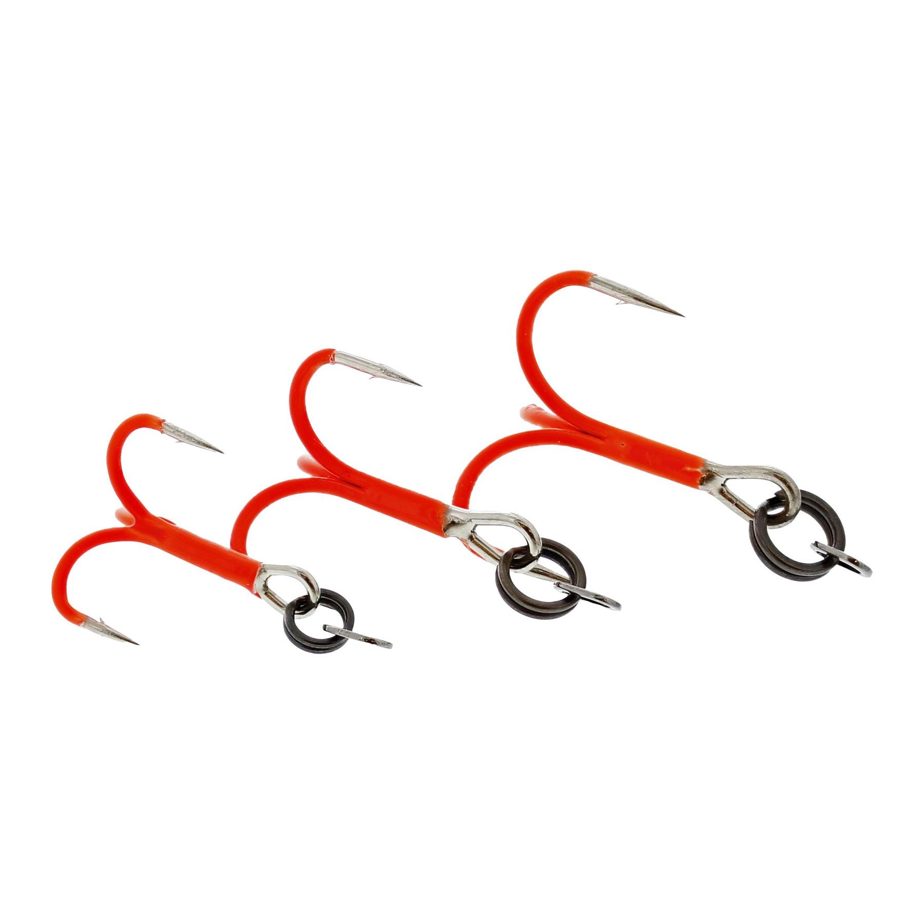 Rigged Seatrout Treble Hooks 4pcs, Uv orange