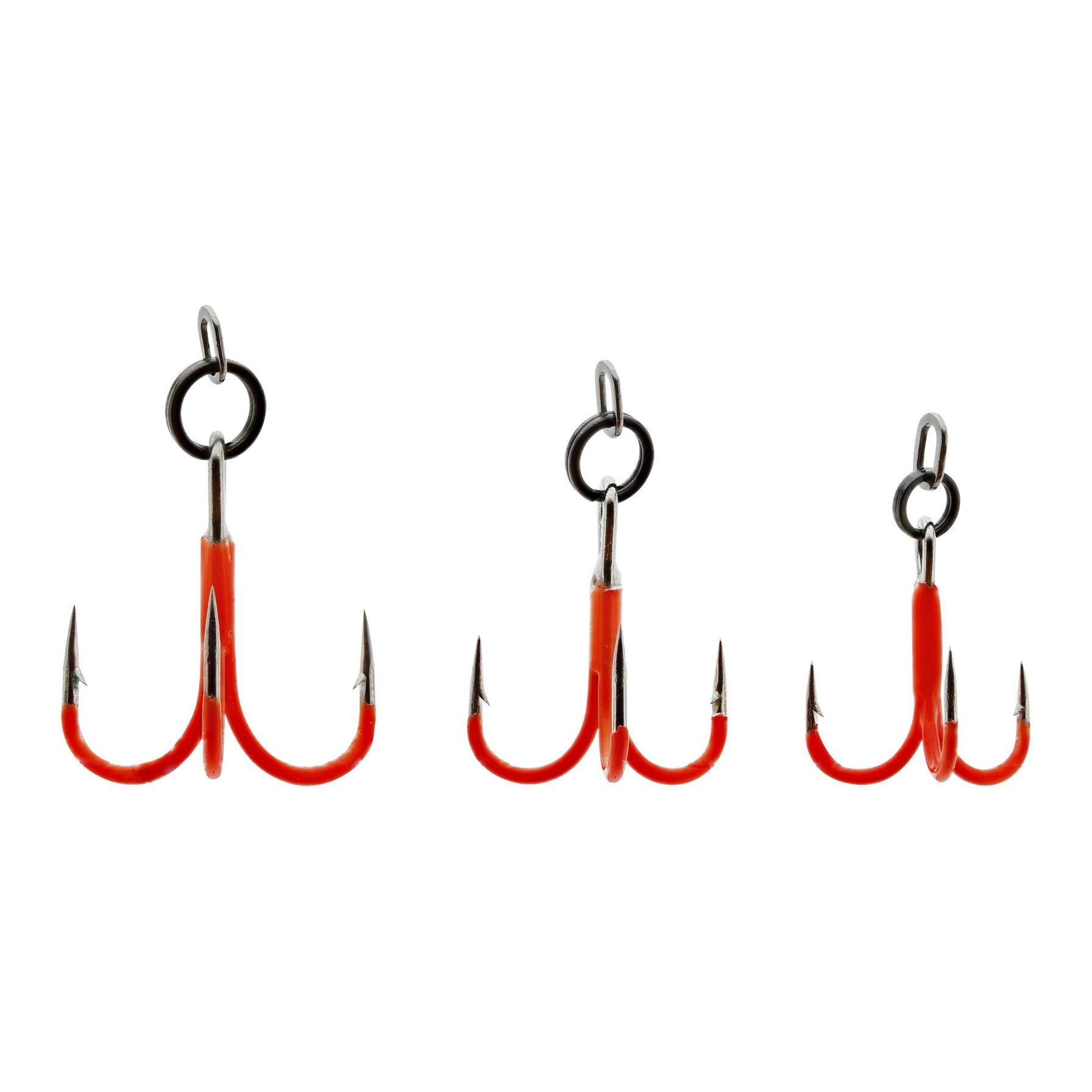 Rigged Seatrout Treble Hooks 4pcs, Uv orange